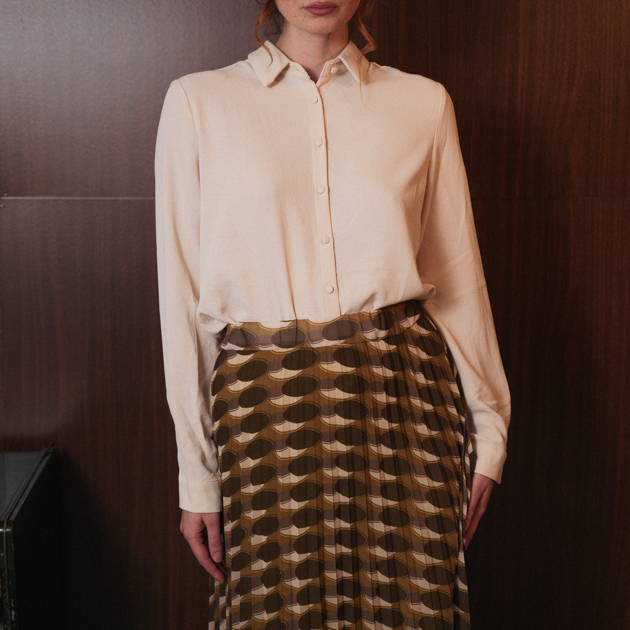 Camicia donna color avorio