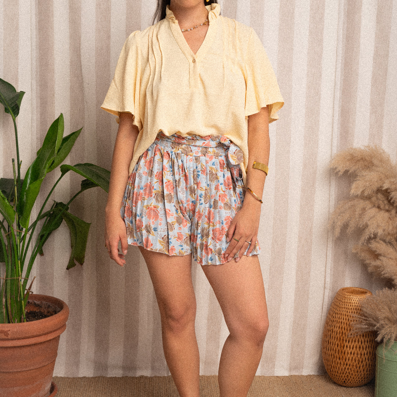 Shorts a fantasia plisse