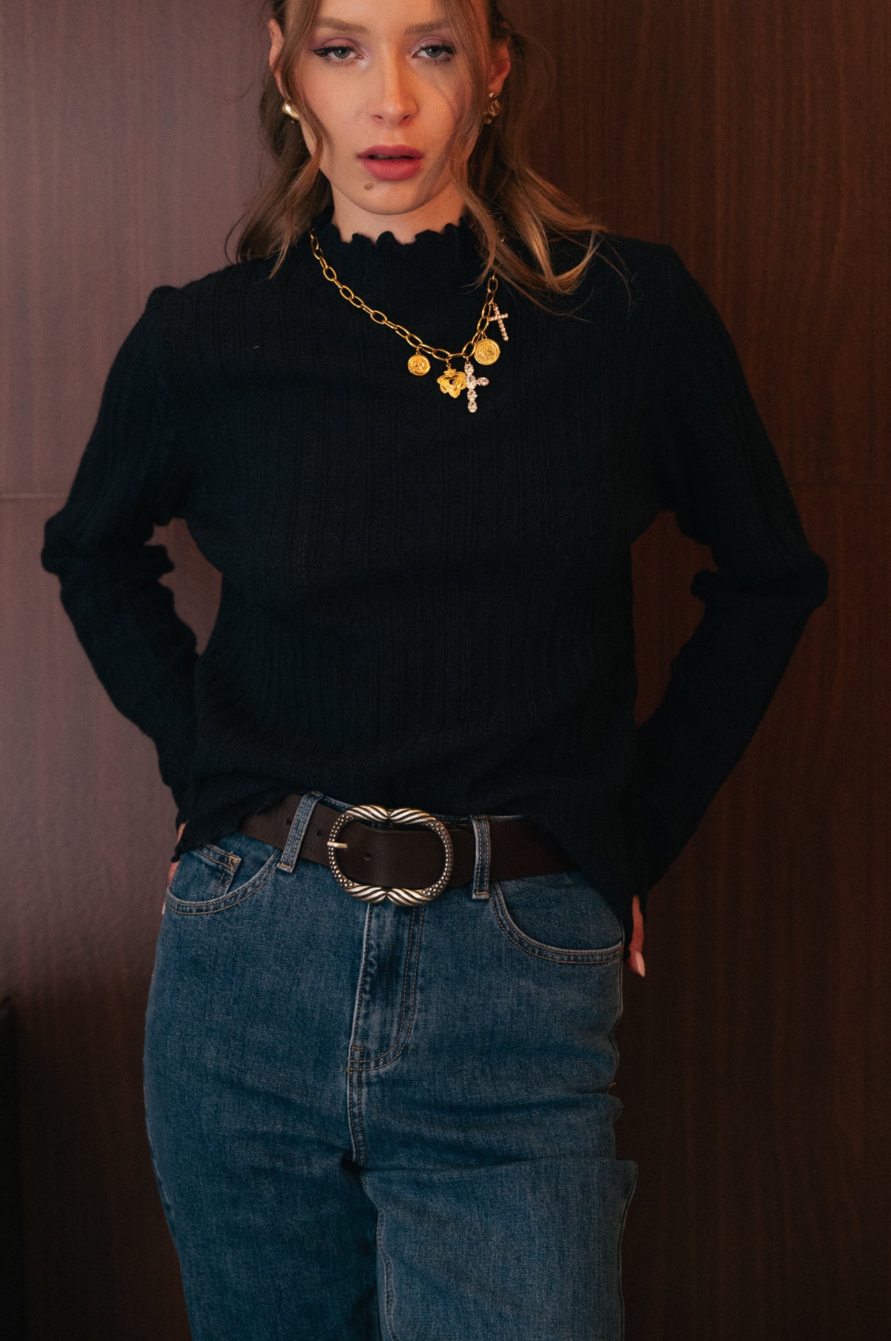 Dolcevita blu notte Ricamato