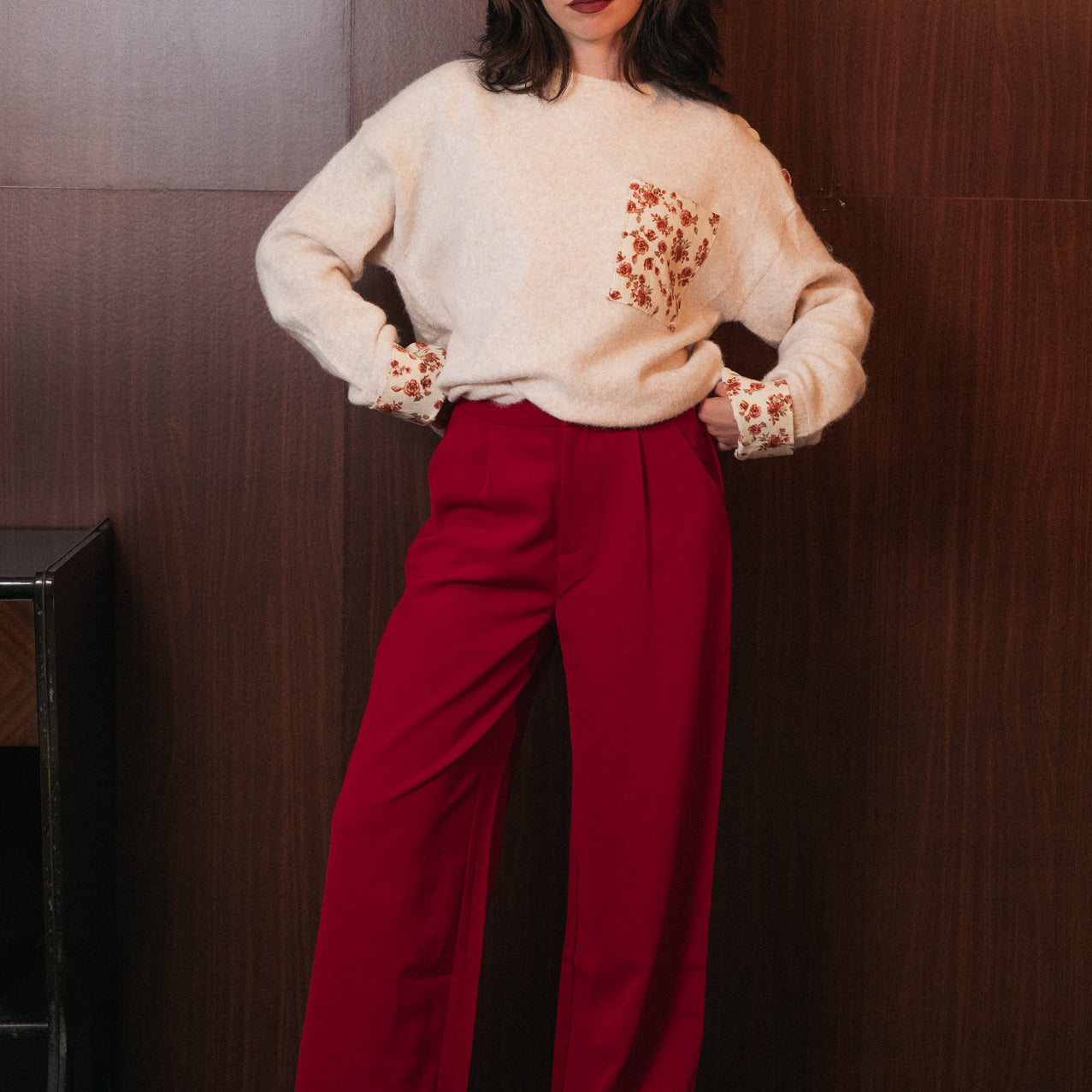 Pantalone Melody a palazzo rosso