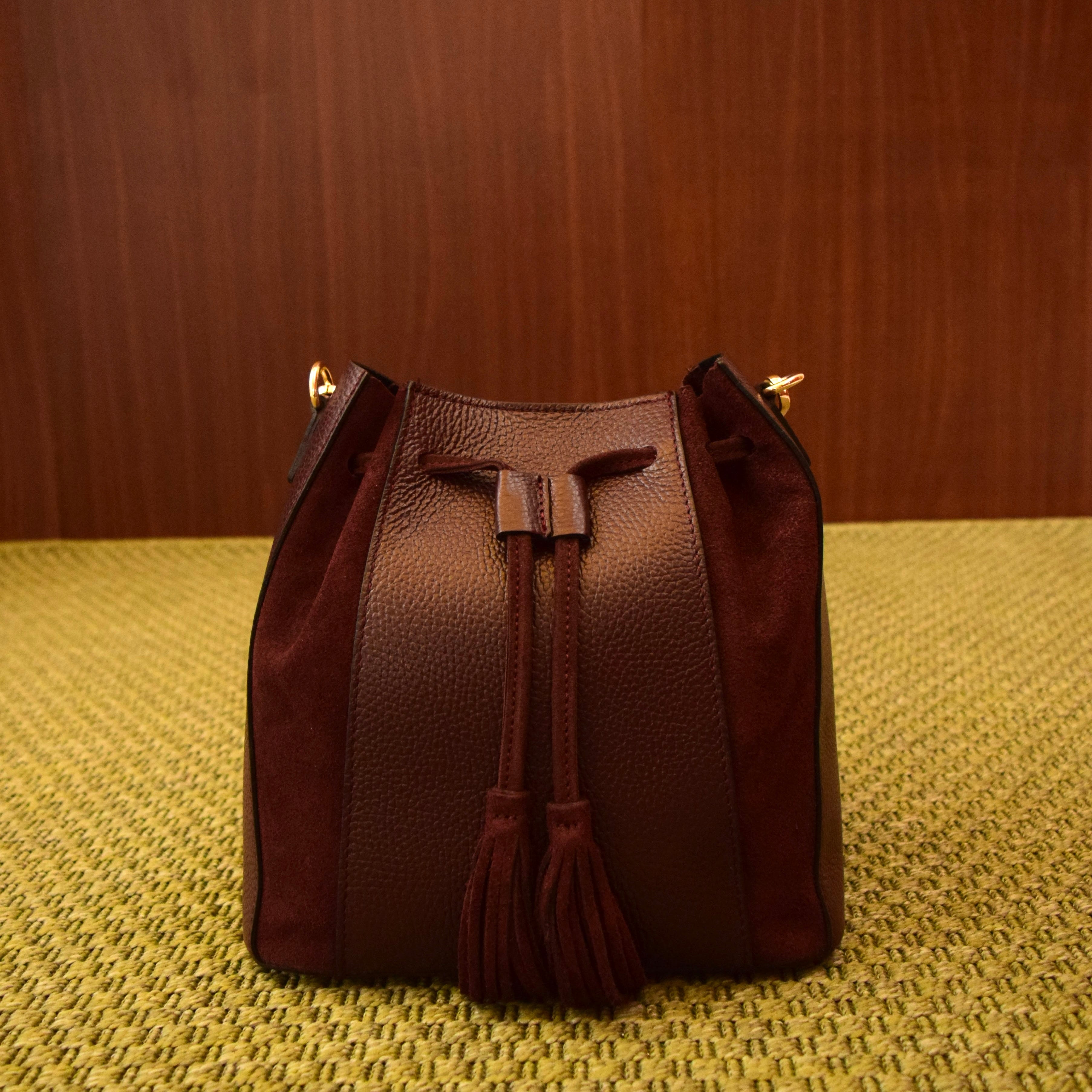 Borsa a mano color Borgogna