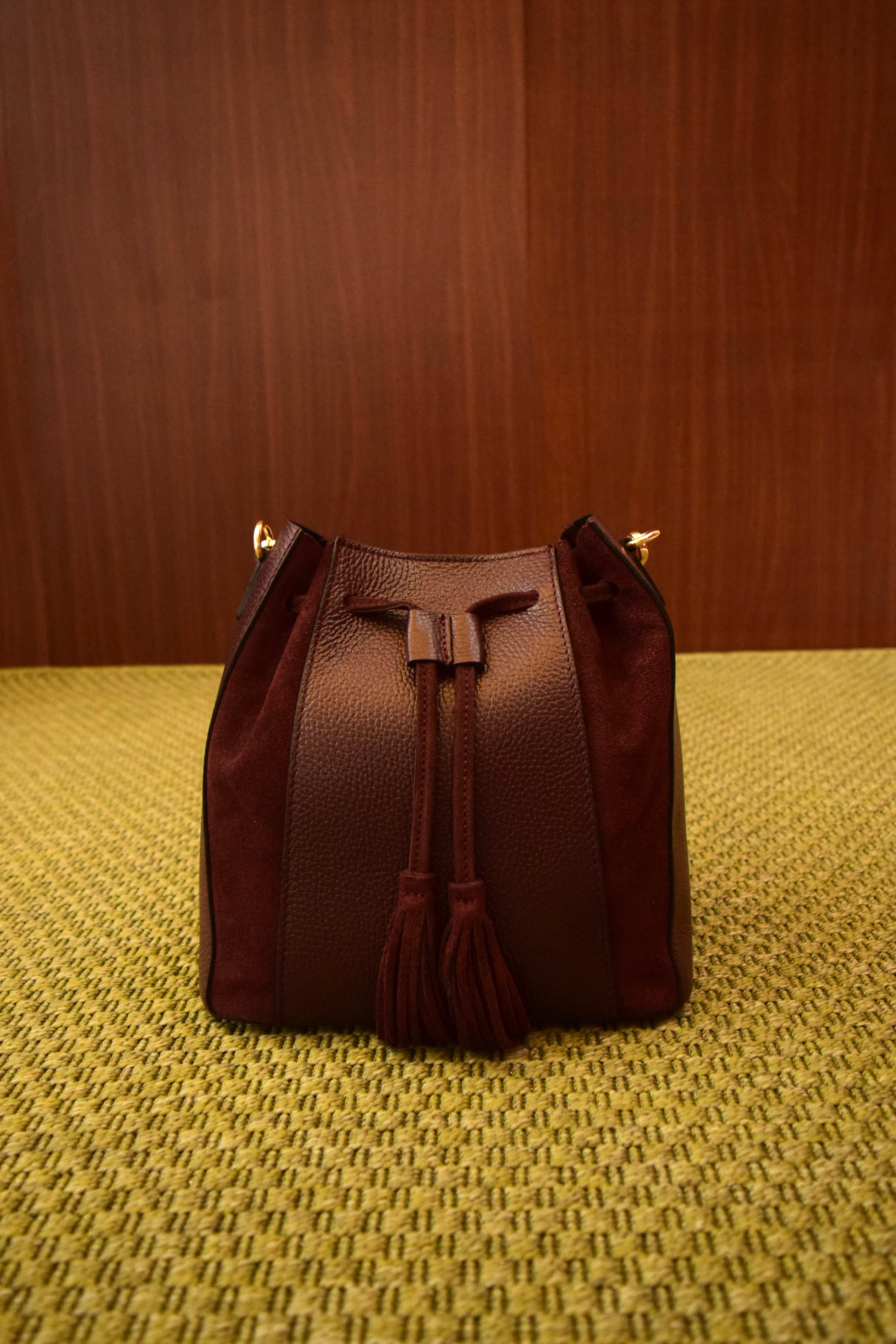 Borsa a mano color Borgogna