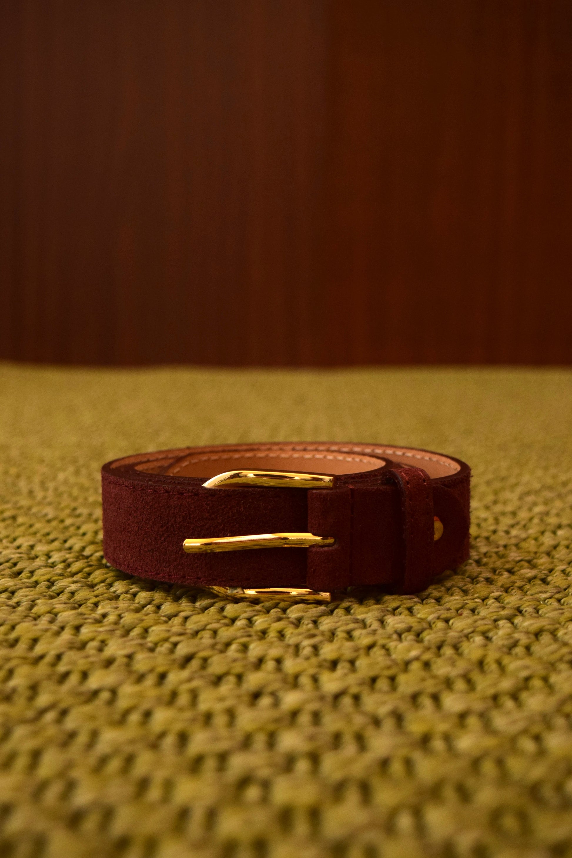 Cintura in camoscio donna bordeaux