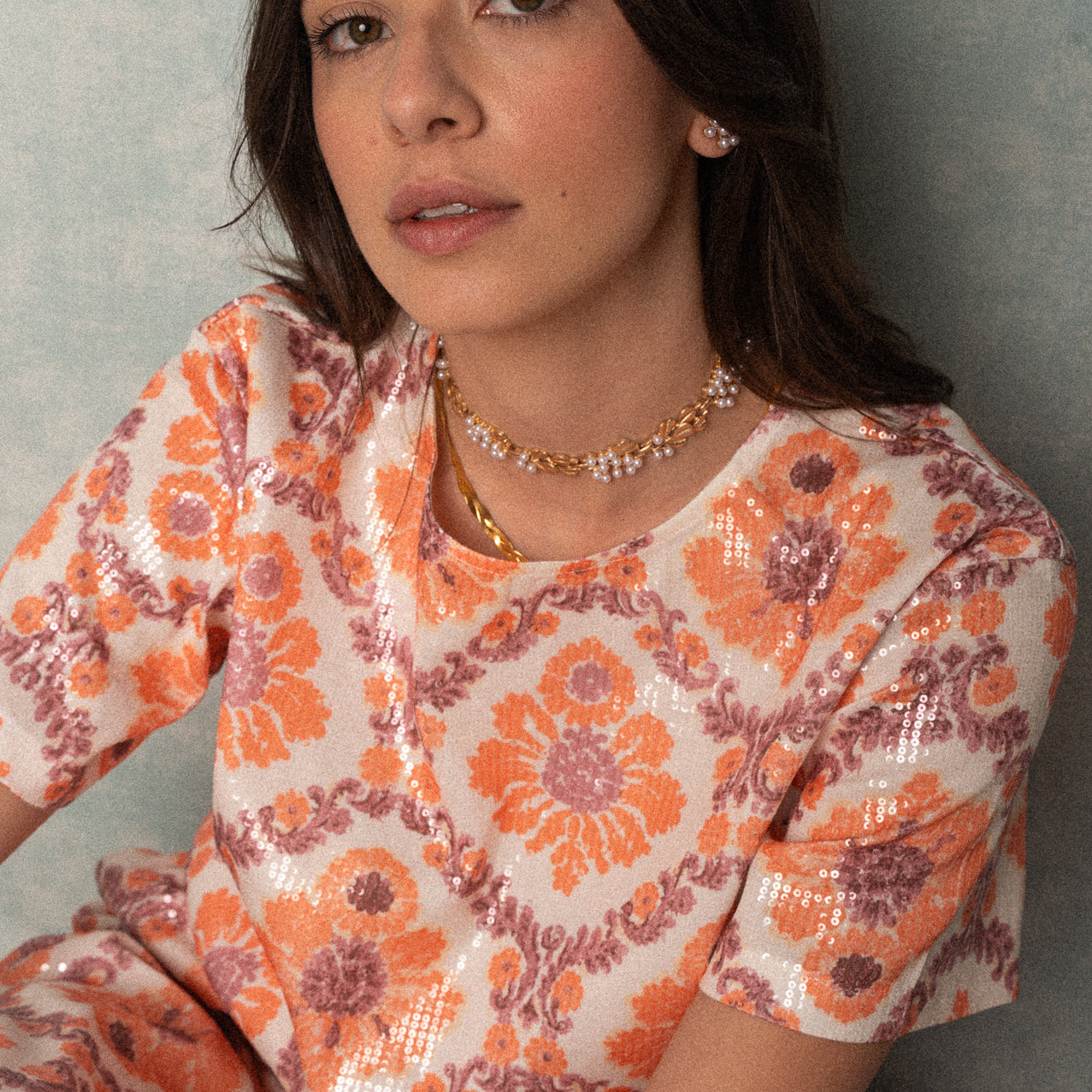 Top Claudia con paillettes