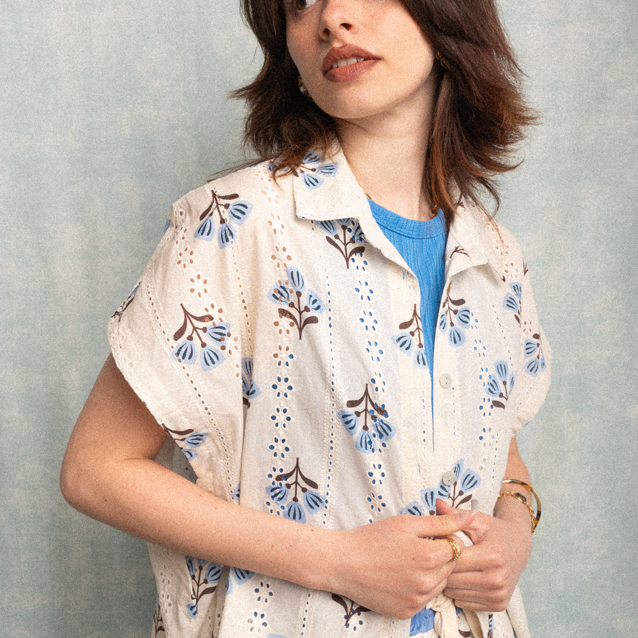 Camicia Jannette bianca con ricami