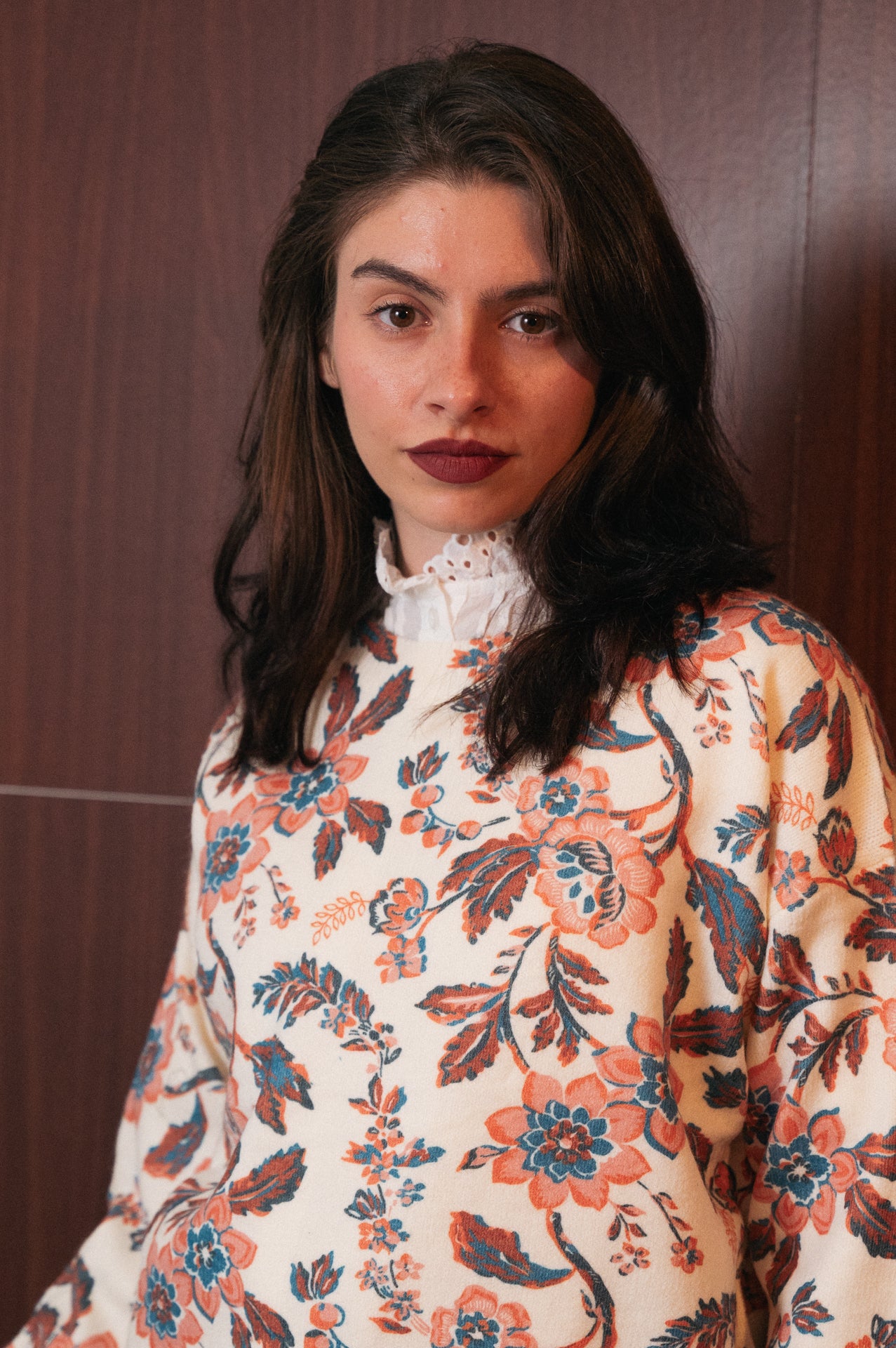 Maglione Emma con stampa a fantasia fiori