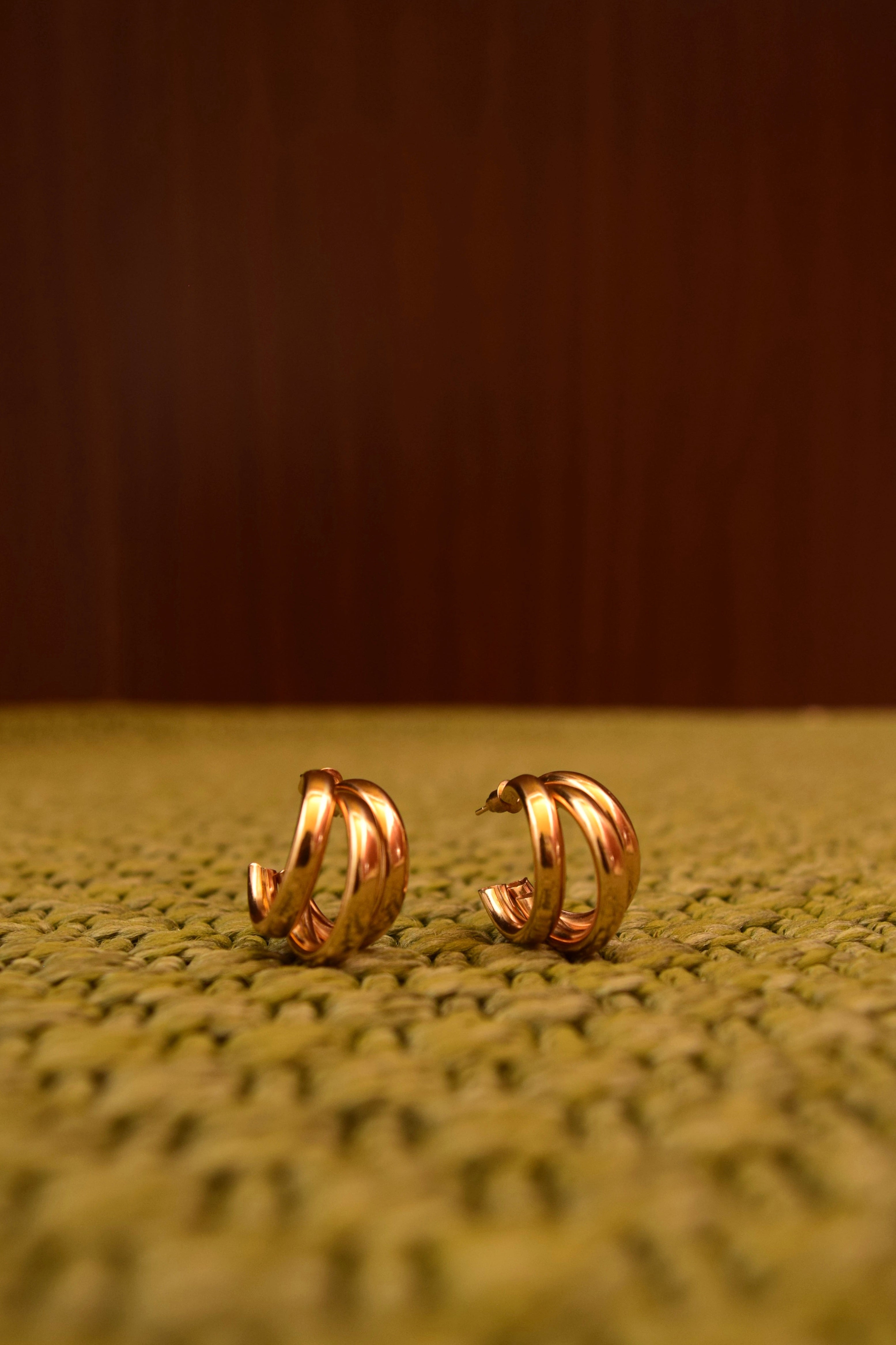 Orecchini color oro 3 cerchi