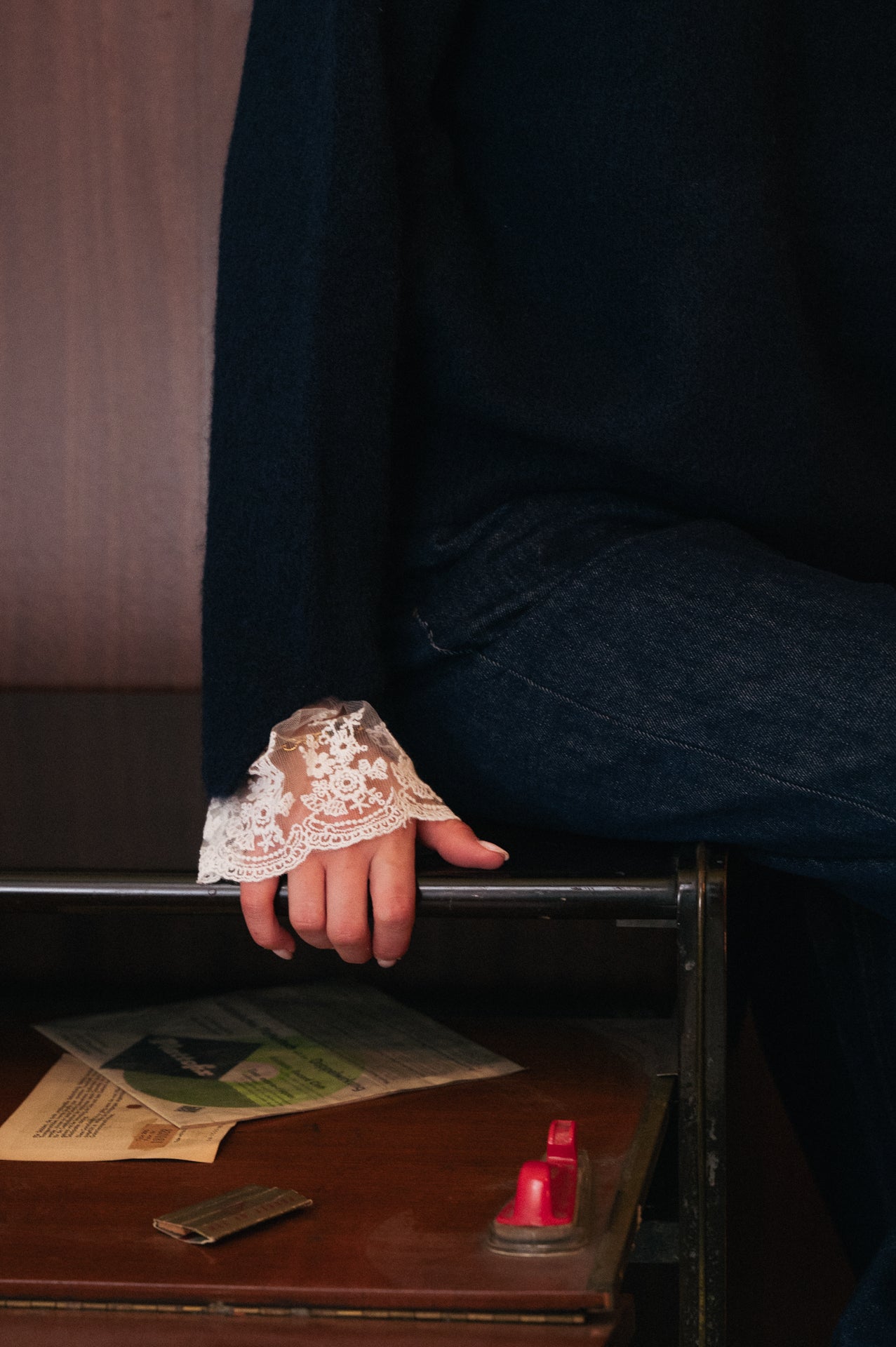 Maglione Donna con Dettagli in Pizzo