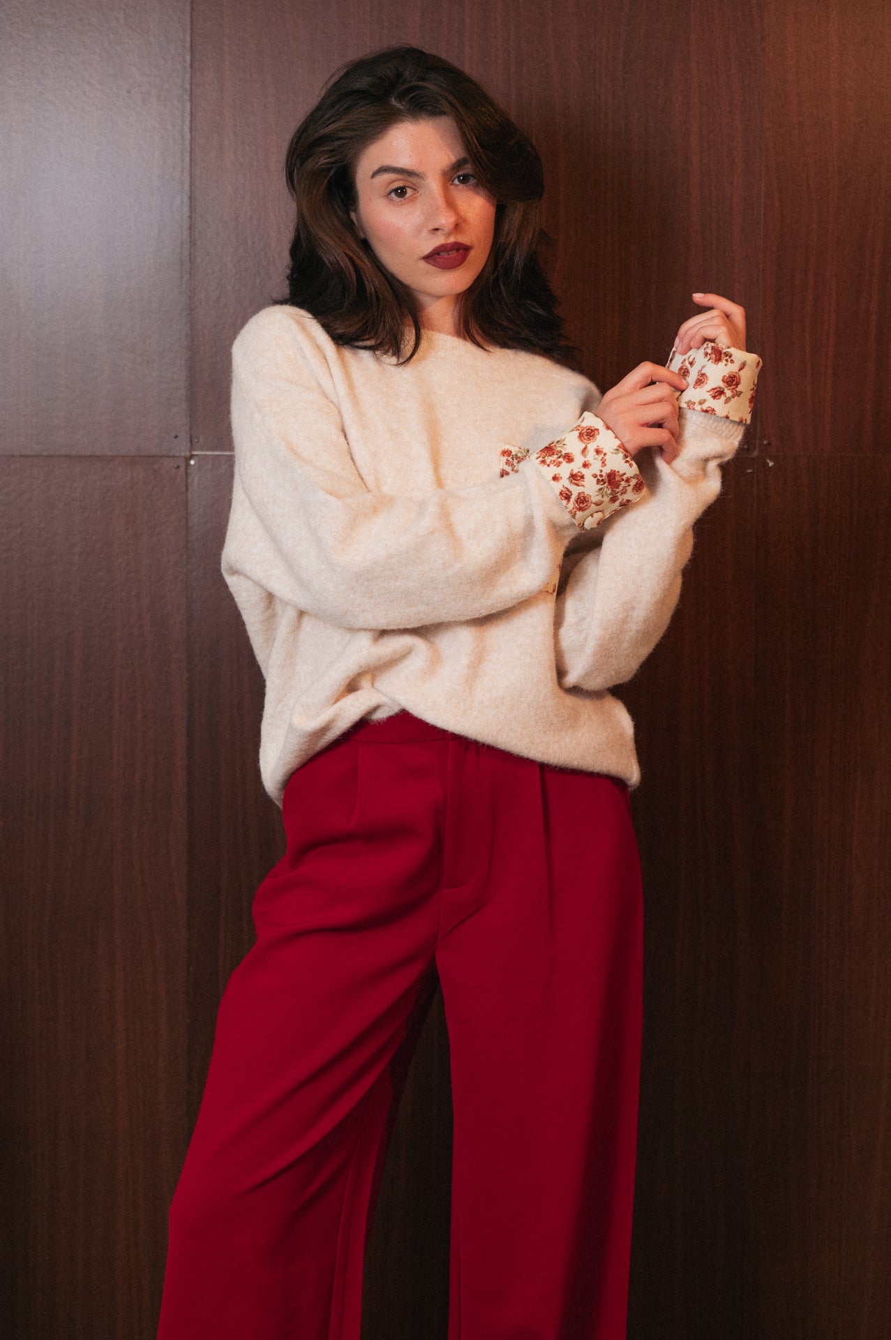 Pantalone Melody a palazzo rosso