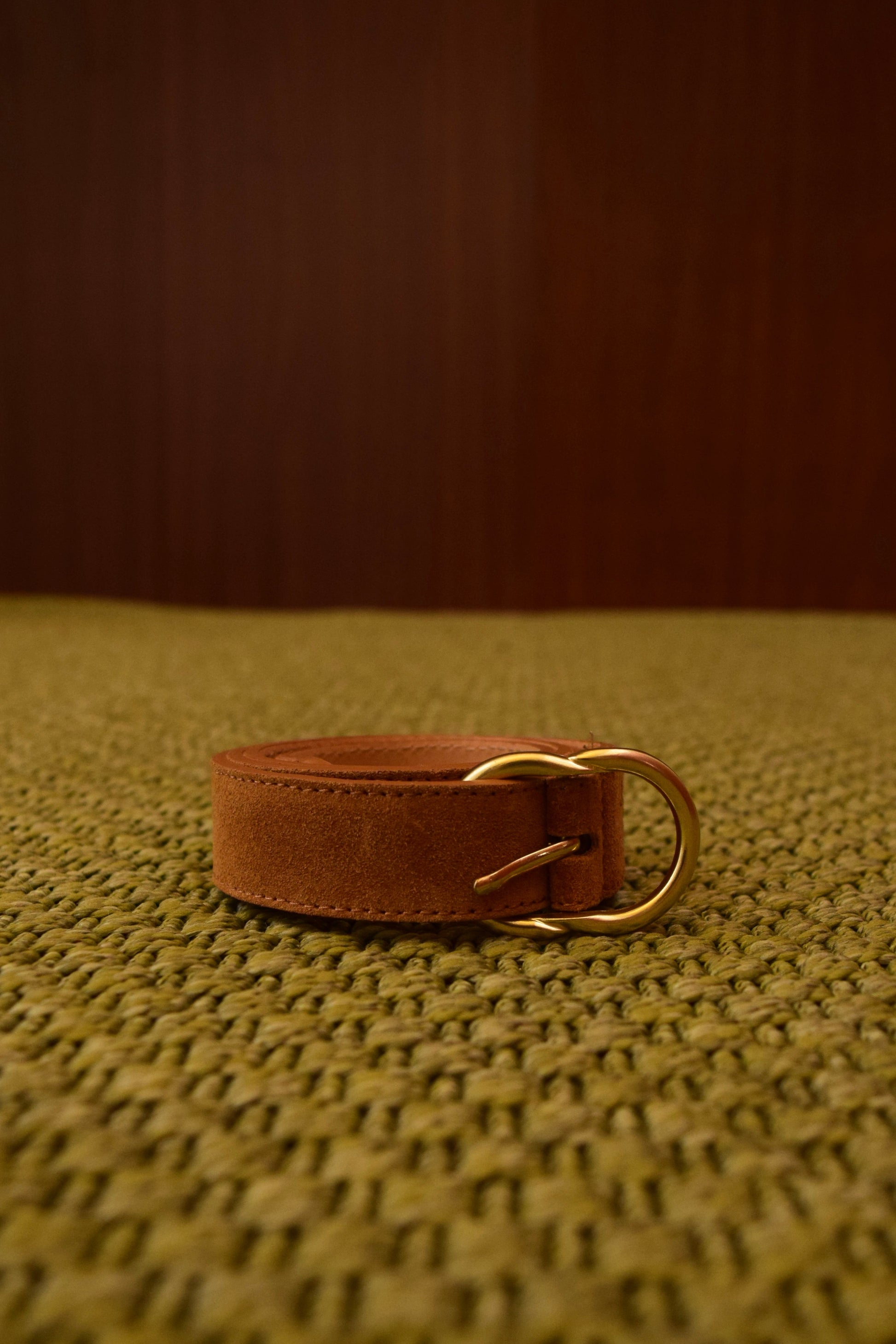 Cintura donna color Camel in pelle