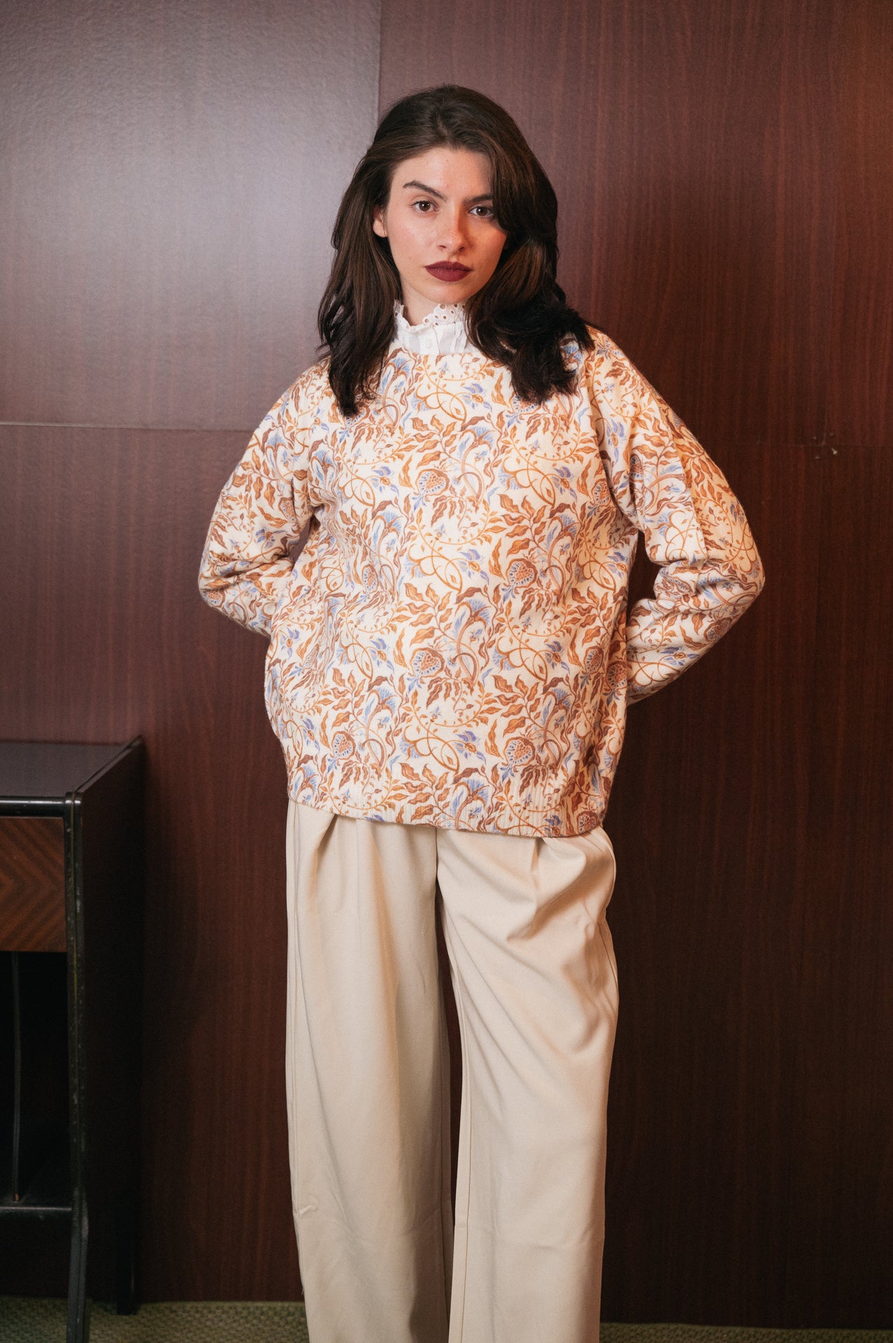 Maglione Emma con stampa a fantasia fiori