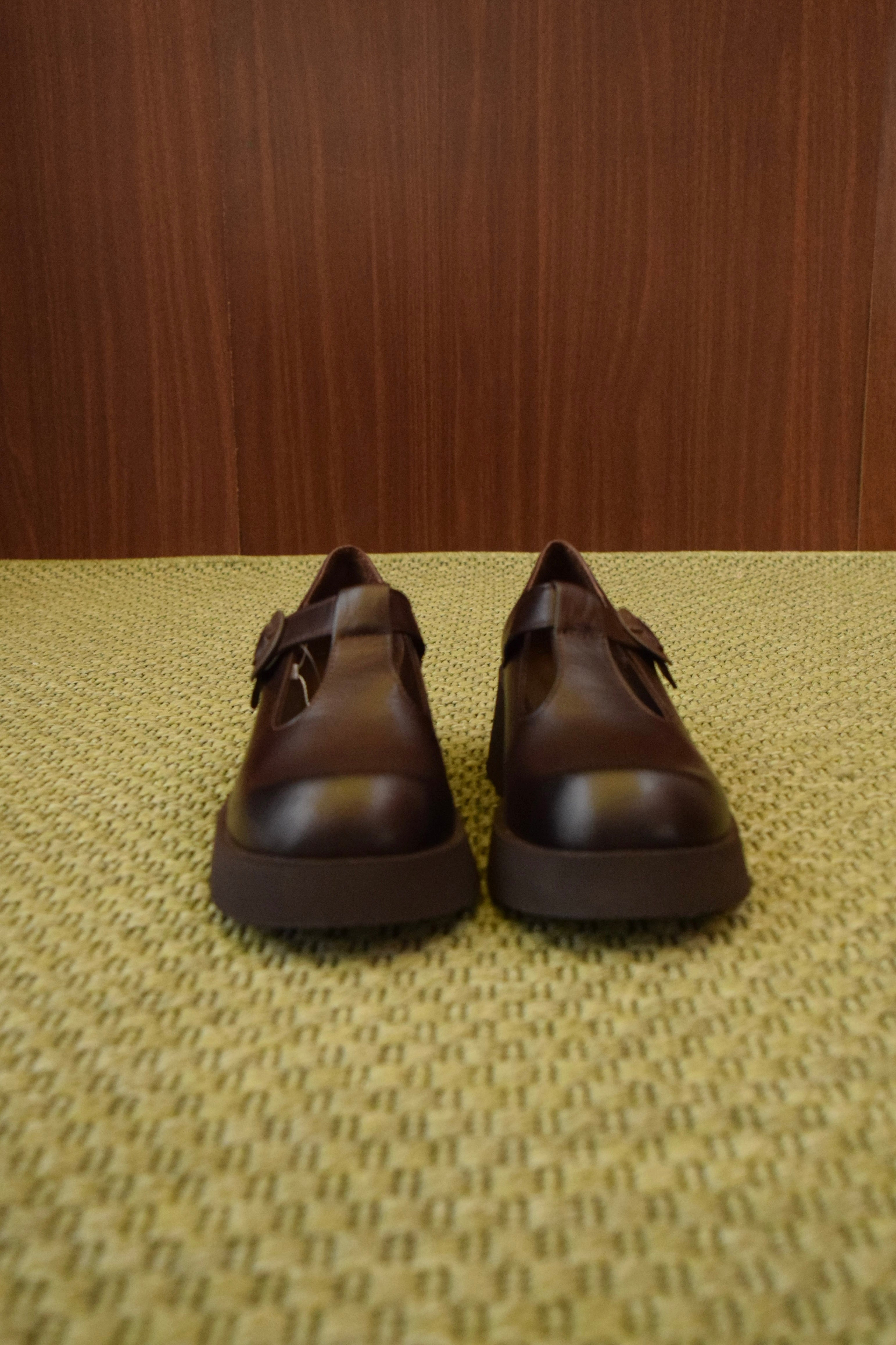 Scarpe Donna T-Bar in Pelle testa di moro | Zeppa Piattaforma Chunky | Mary Jane