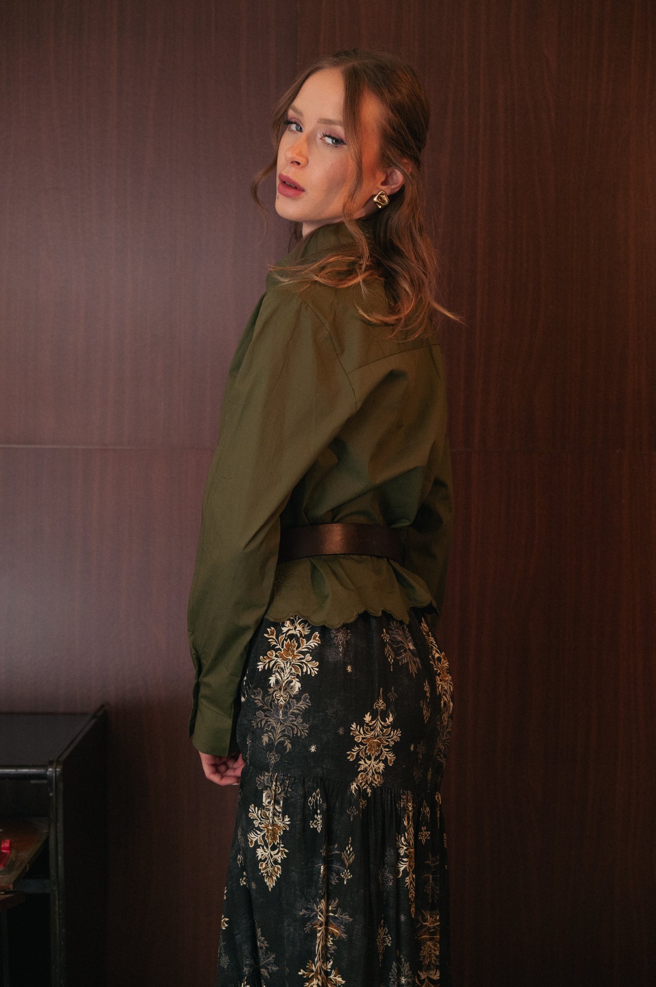 Gonna boho verde alpino a fantasia