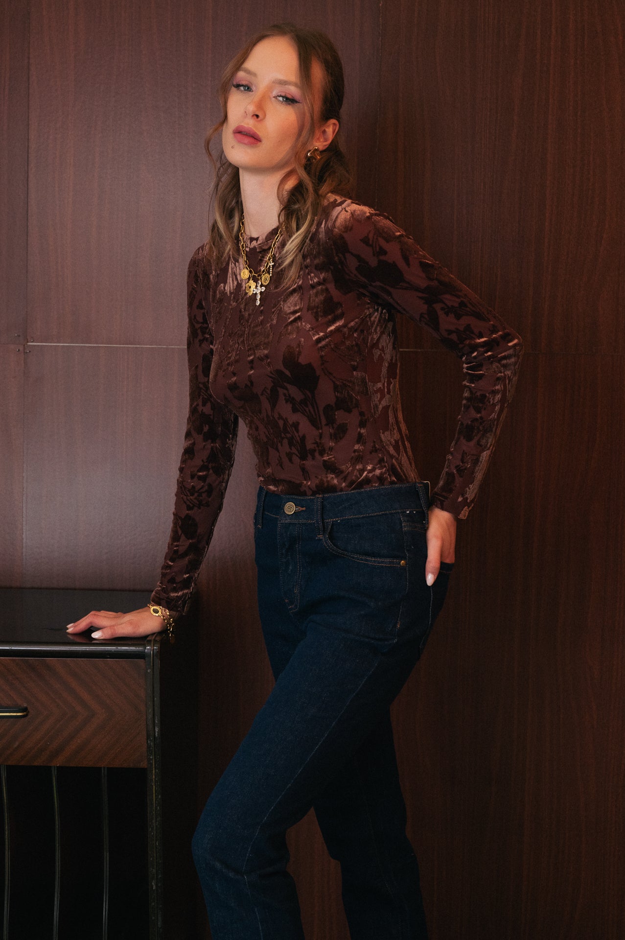 Jeans Patricia slim denim dark wash