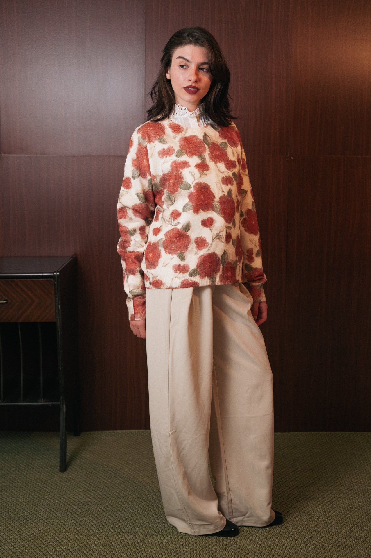 Maglione Emma con stampa a fantasia fiori