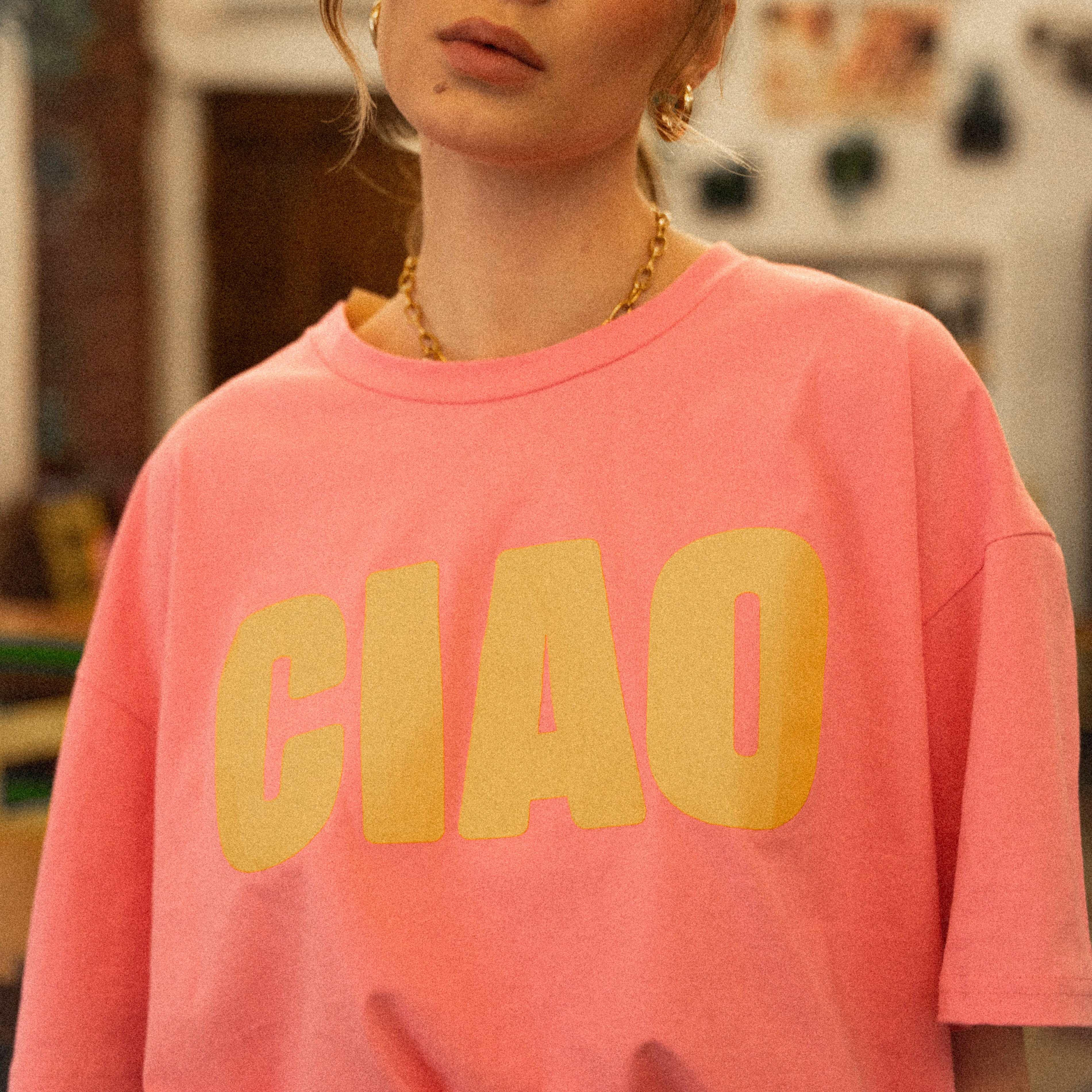 T-shirt rosa oversize