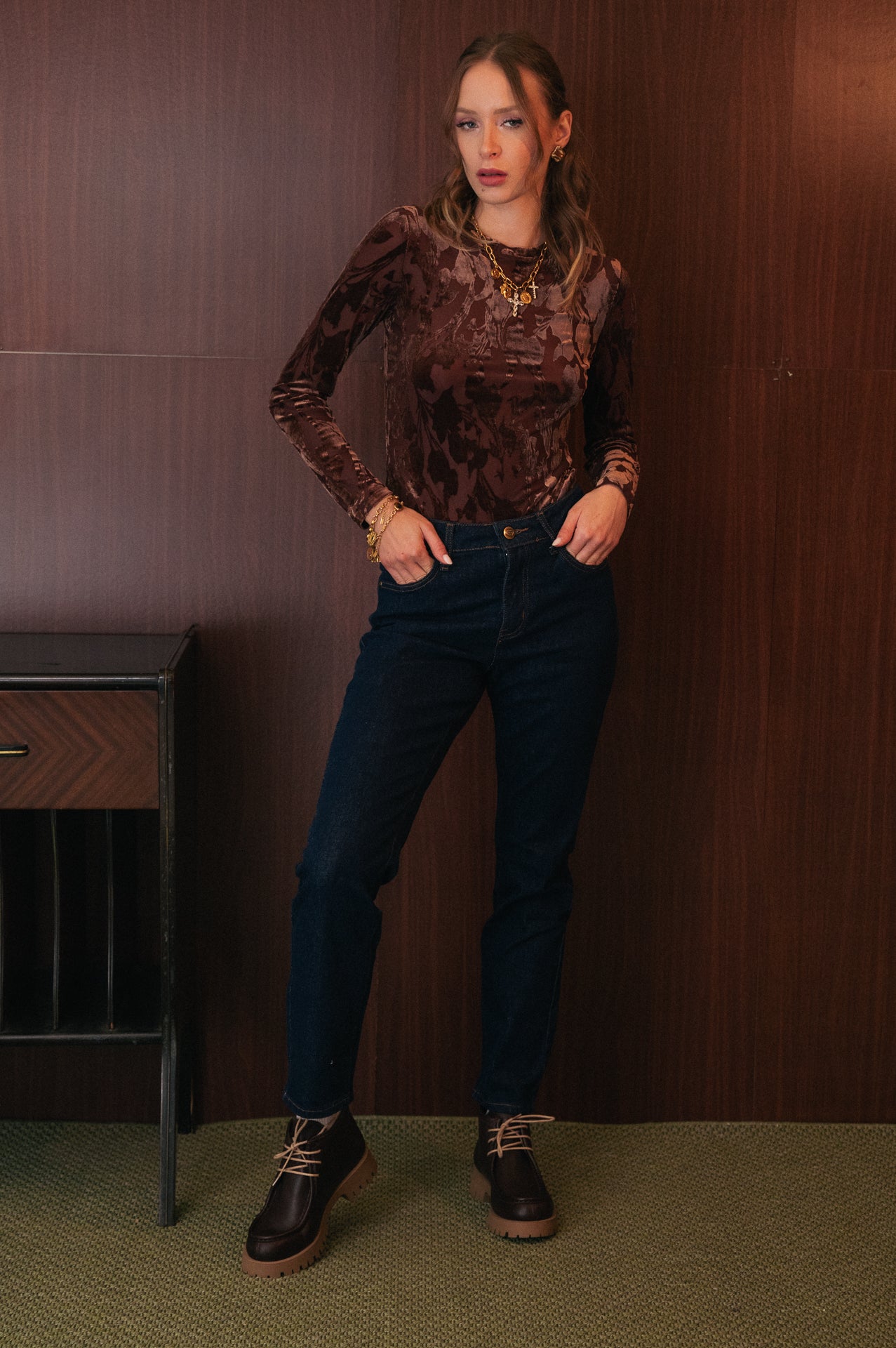 Jeans Patricia slim denim dark wash