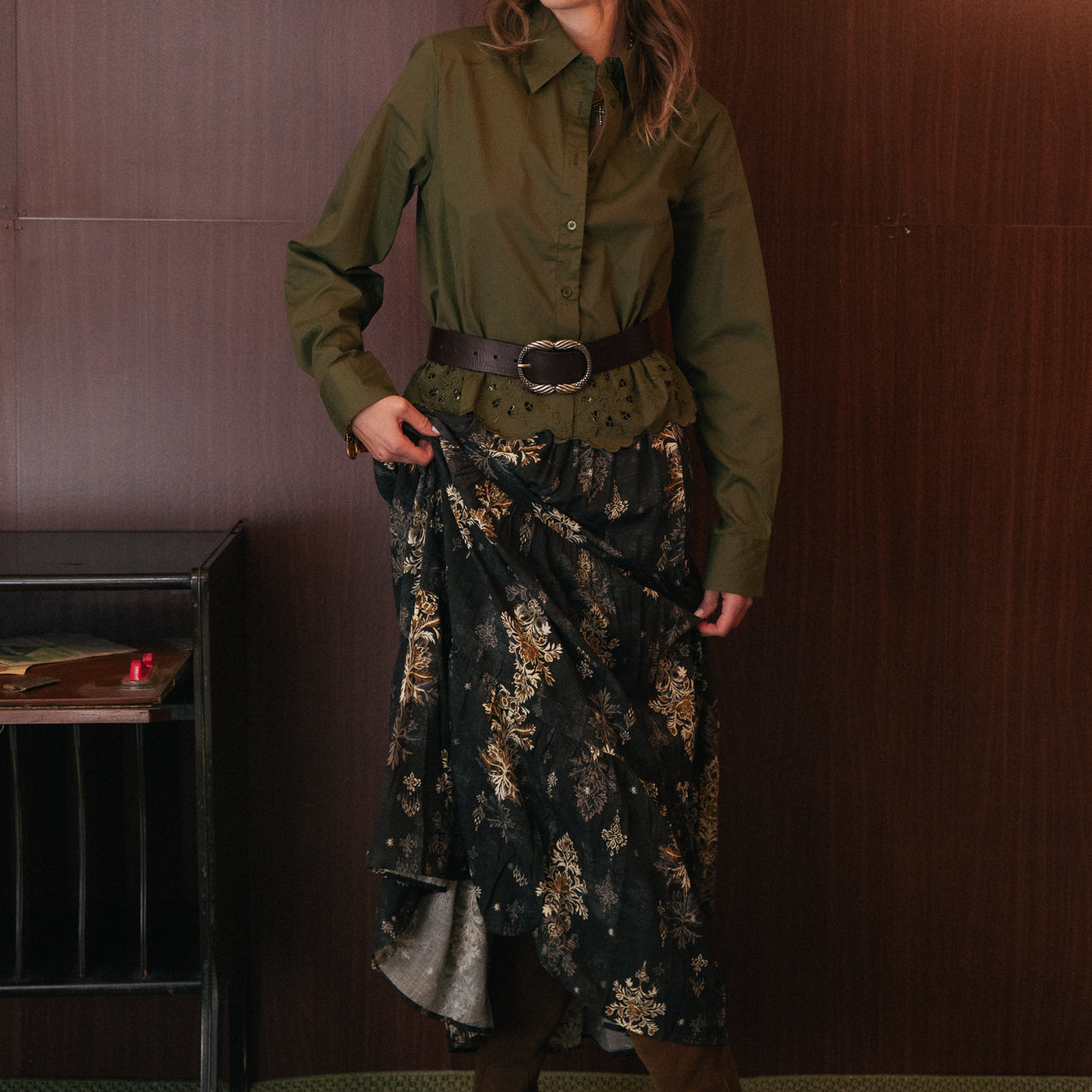 Gonna boho verde alpino a fantasia