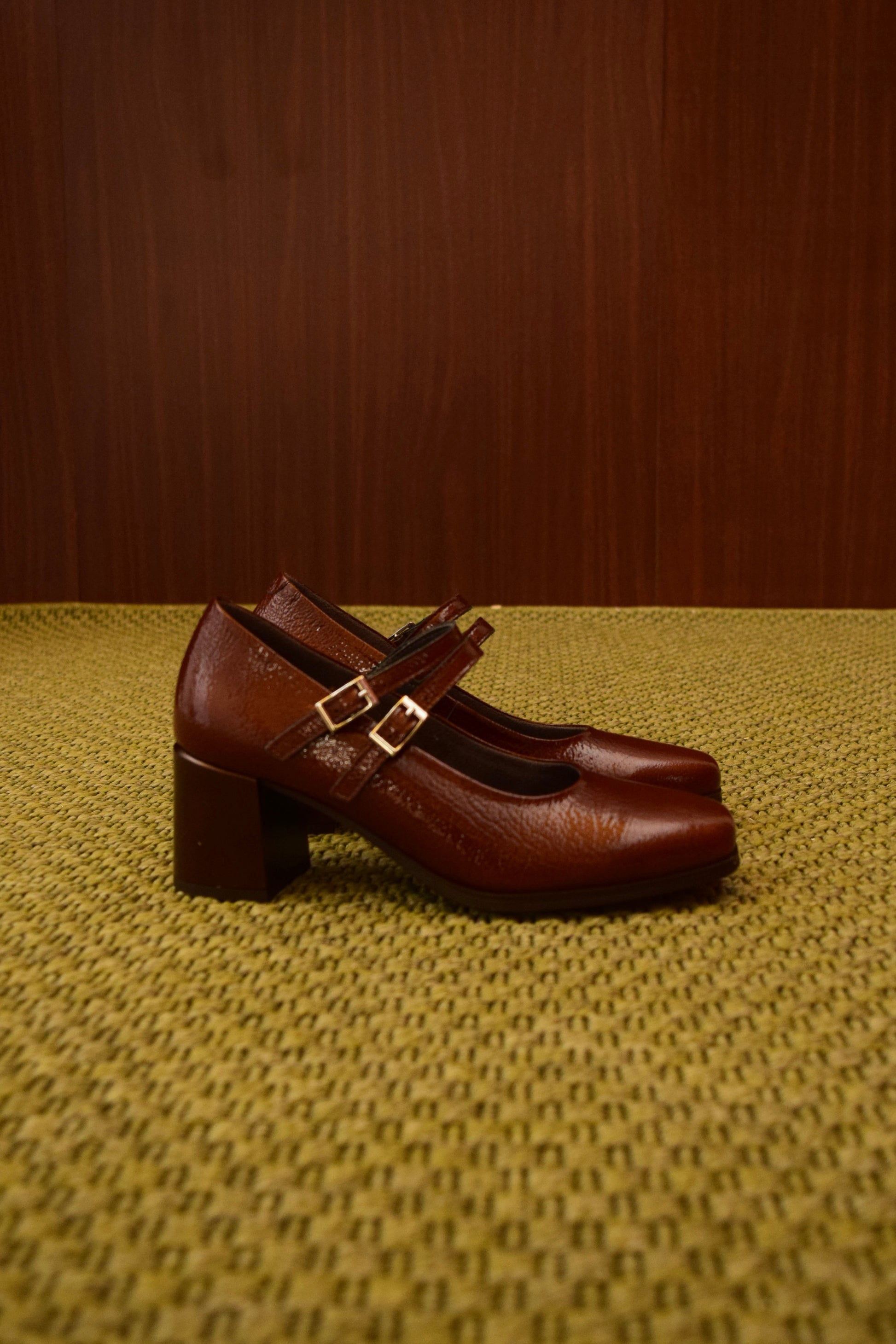 Mary Jane in Vera Pelle Color Bronzo