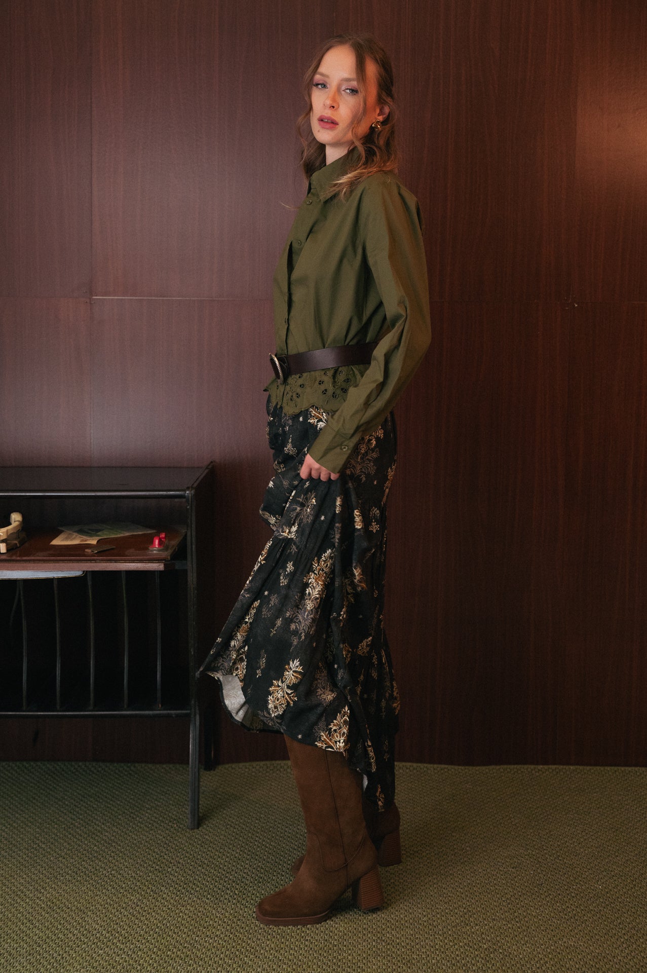 Gonna boho verde alpino a fantasia