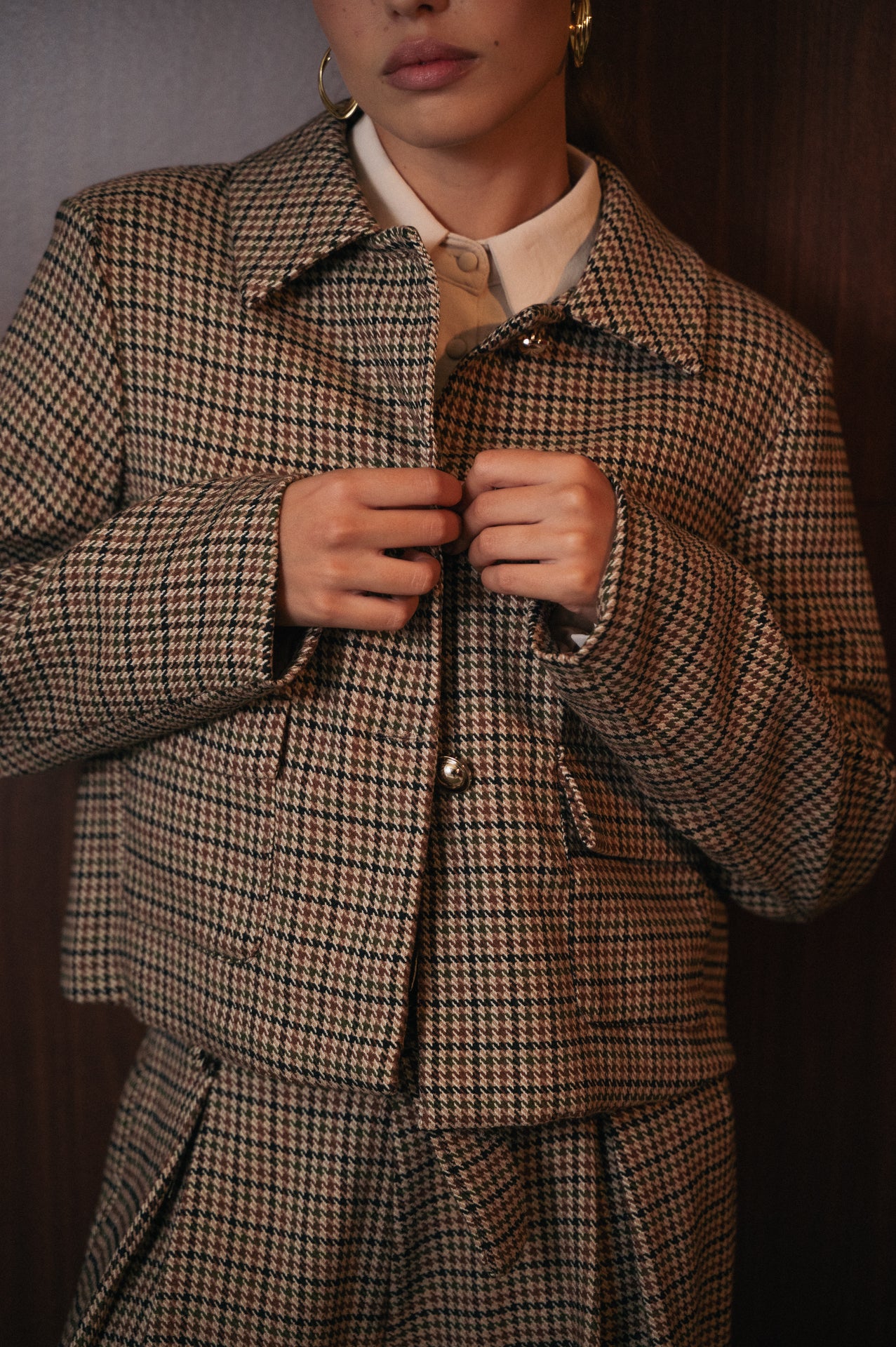 Blazer Corto Donna con Spalline | Chiusura Verticale