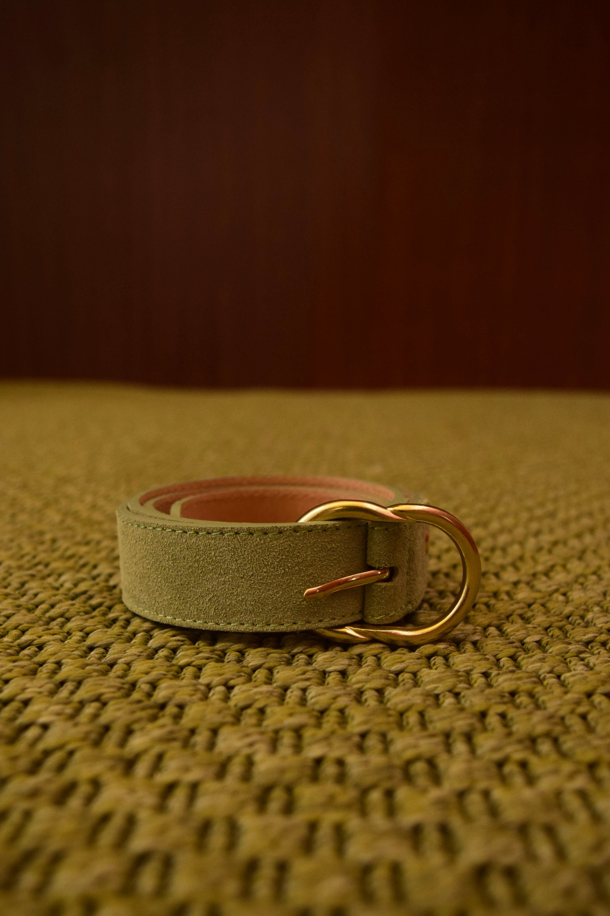 Cintura donna color salvia in pelle