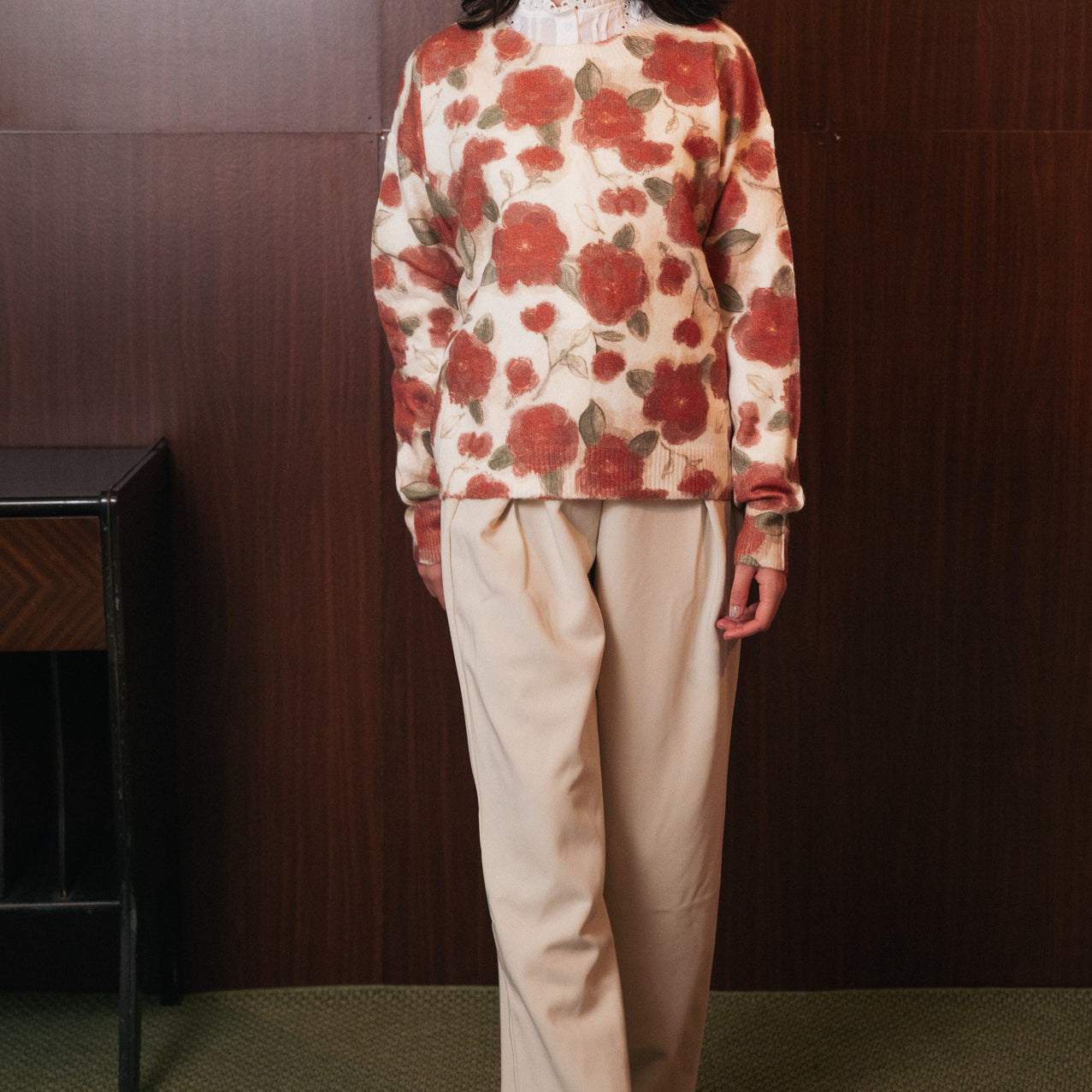 Maglione Emma con stampa a fantasia fiori