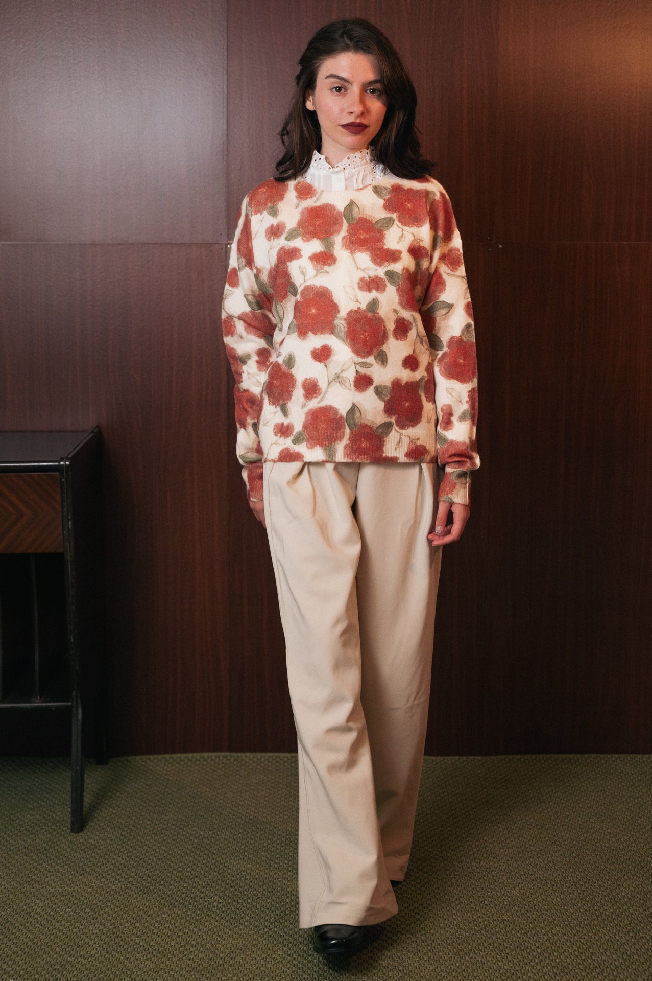 Maglione Emma con stampa a fantasia fiori