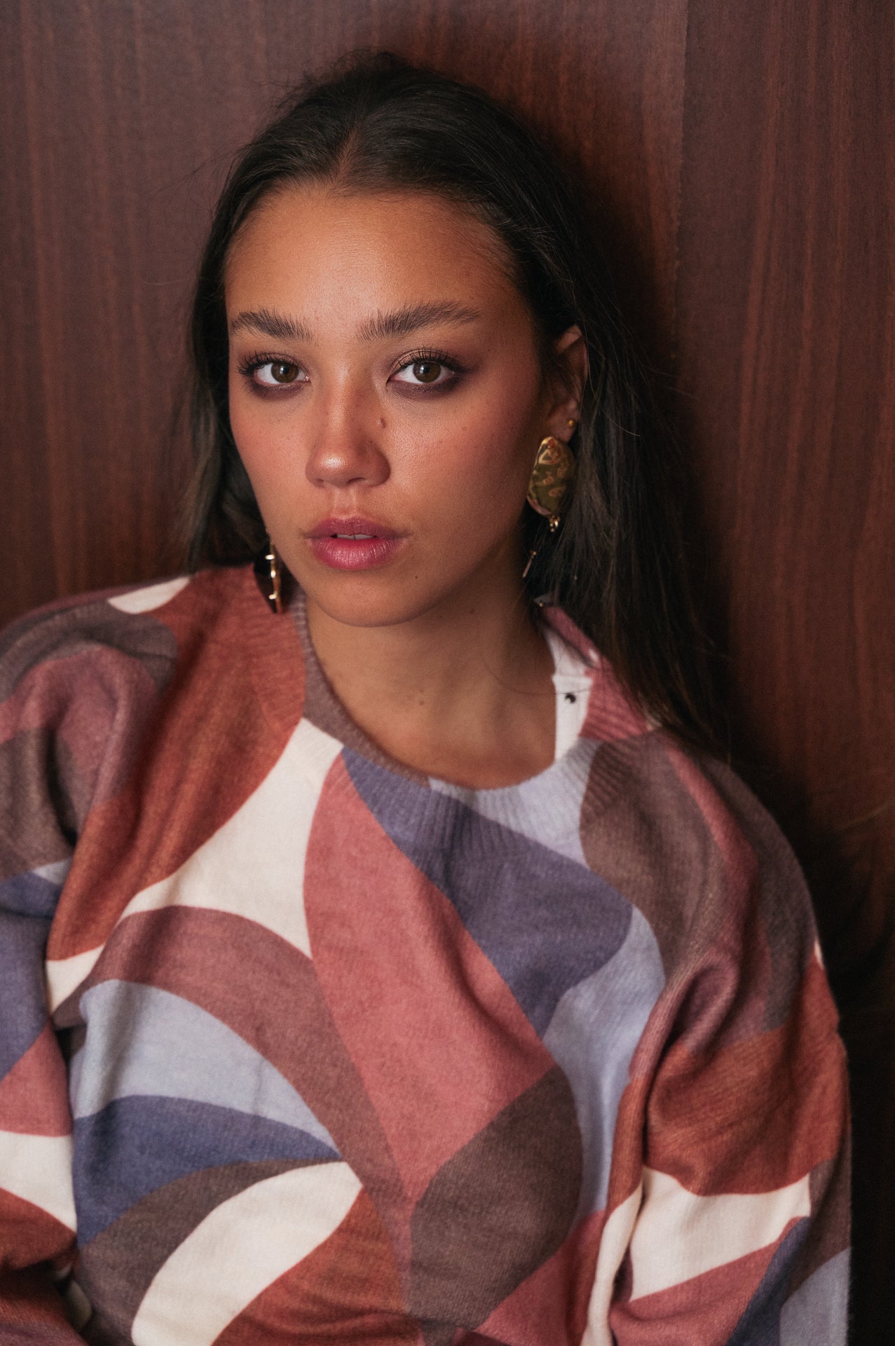 Maglione Emma con stampa a fantasia astratta