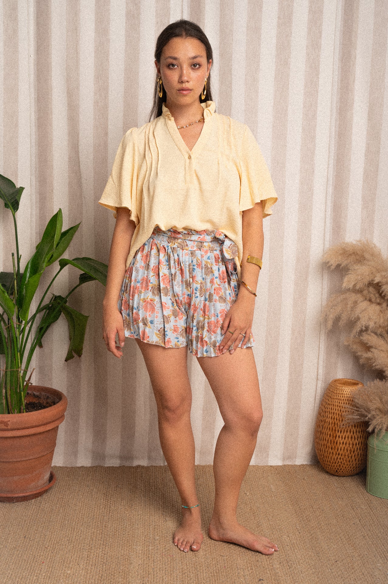 Shorts a fantasia plisse