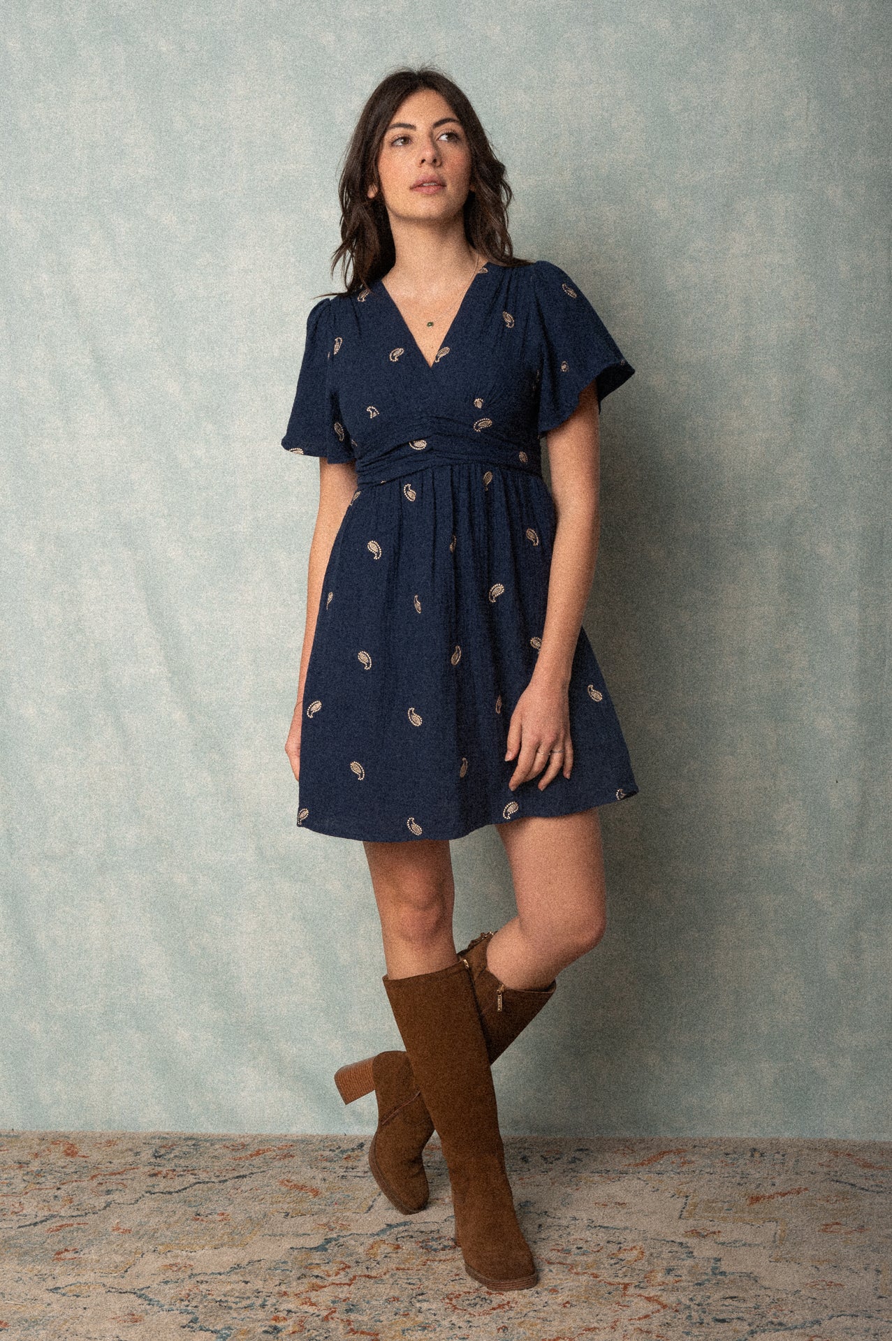 Abito corto Jolanda con paisley