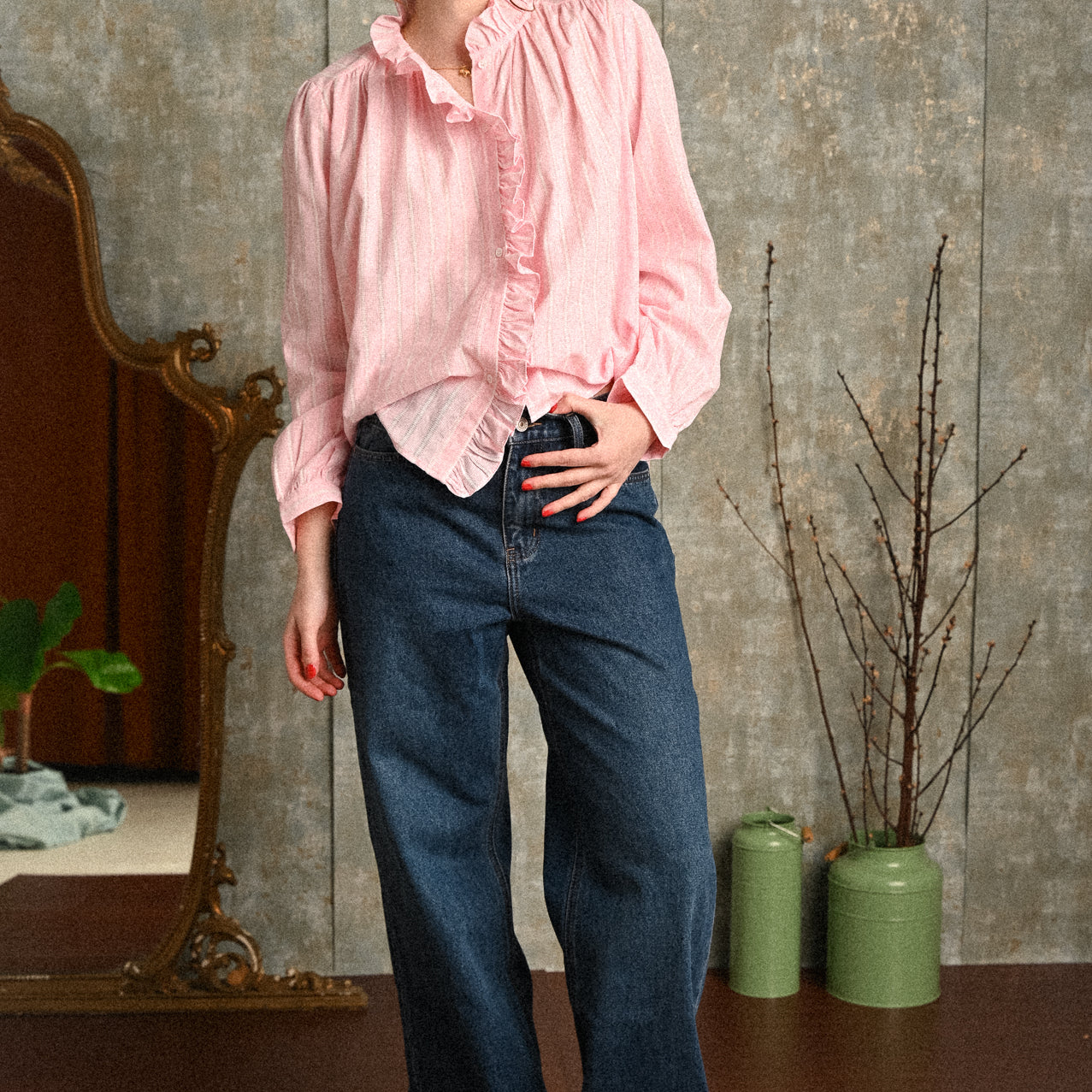 Jeans Erika Donna in Cotone 100% – Fit Wide Leg Vita Media