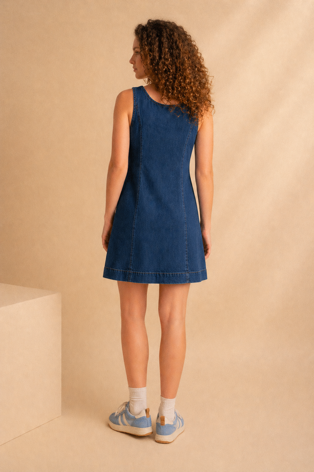Abito Chemisier in Denim di Cotone
