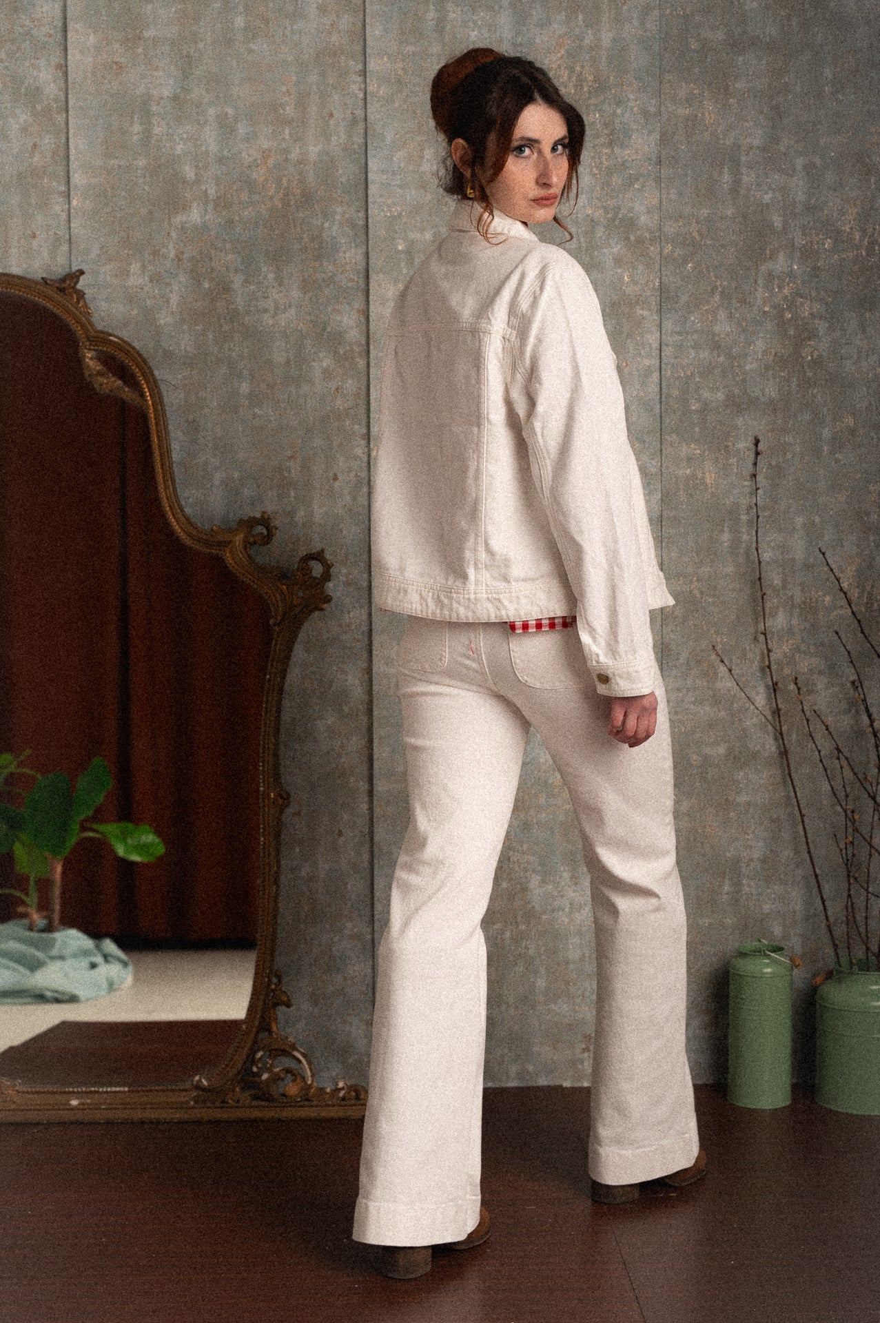 Giacca in denim bianca