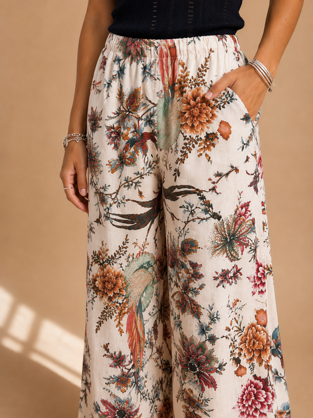 Pantalone Palazzo “Botanical Garden” – Fantasia Floreale