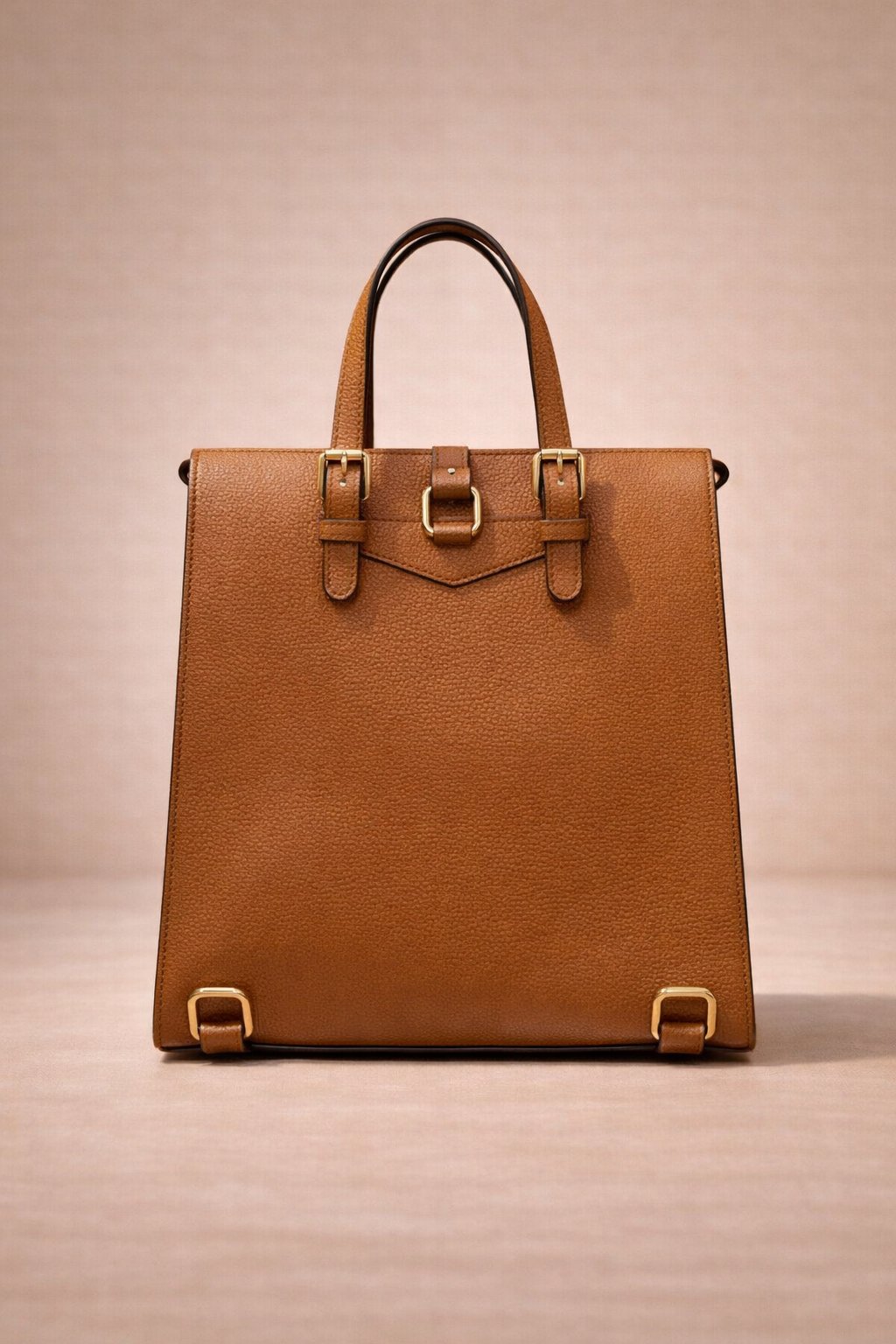 Zaino Donna in Vera Pelle cuoio Convertibile Tracolla con Zip
