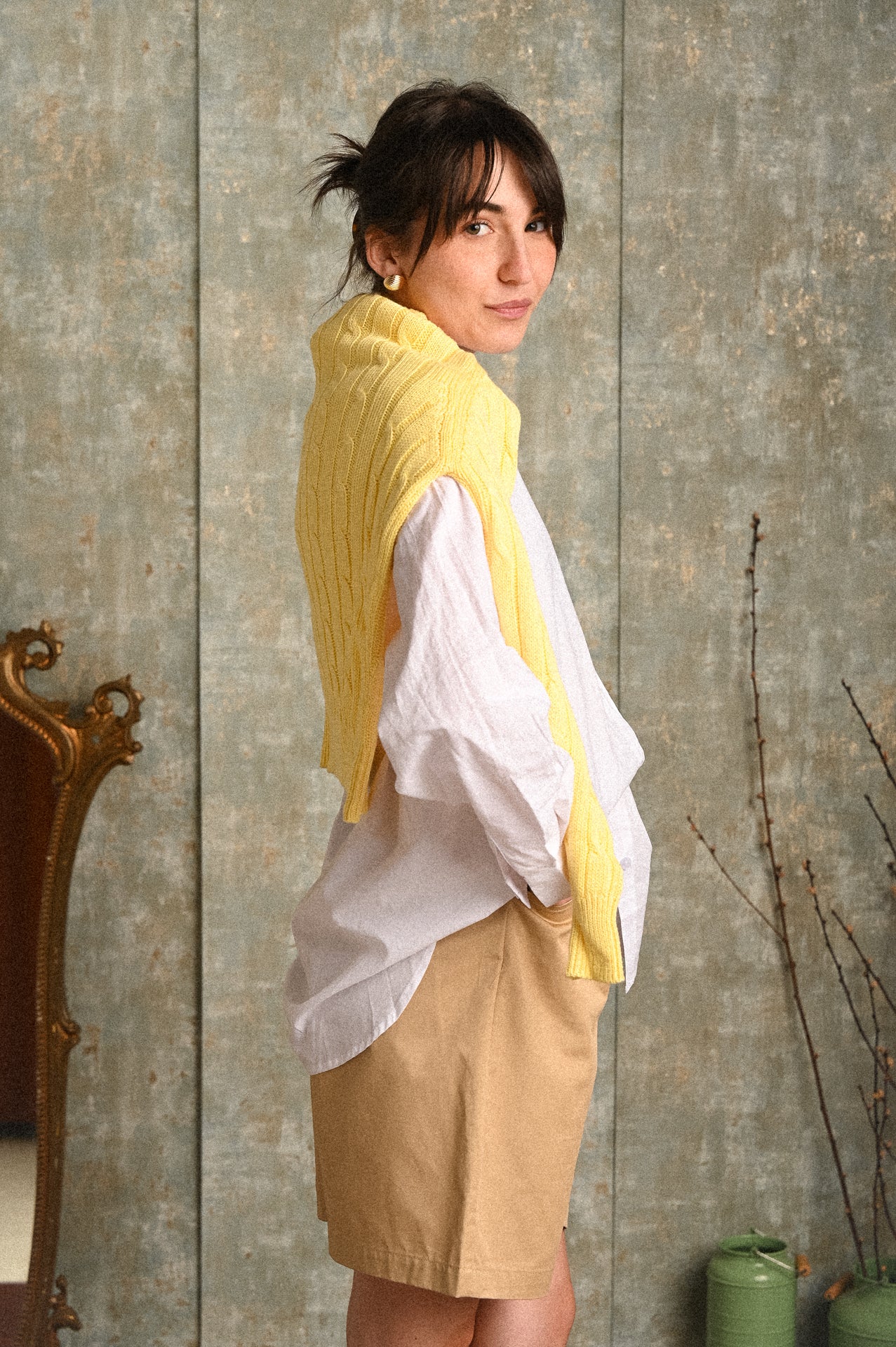 Maglione Rosmarino Donna motivo trecce