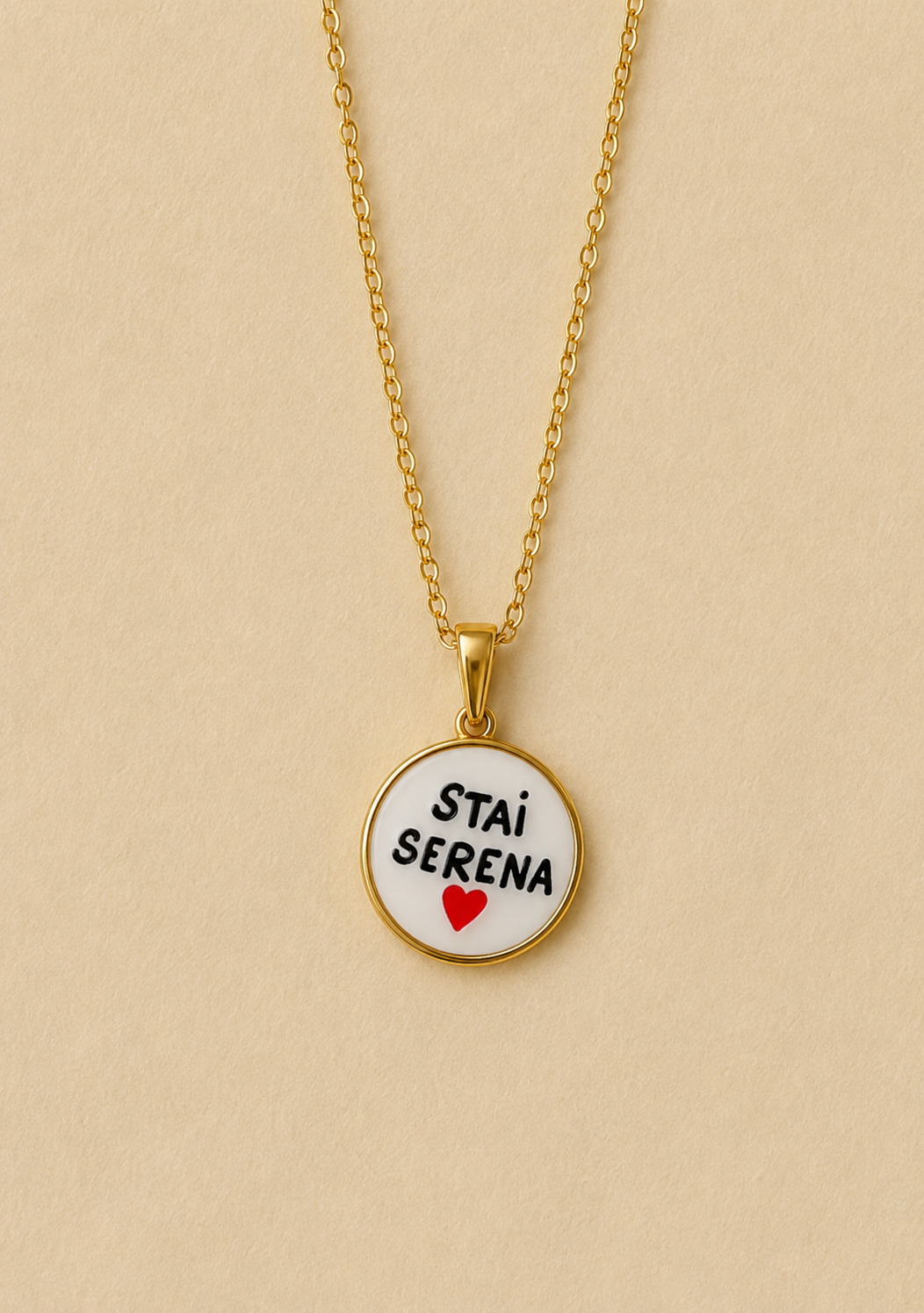 Collana Message in Acciaio Gold con Frasi