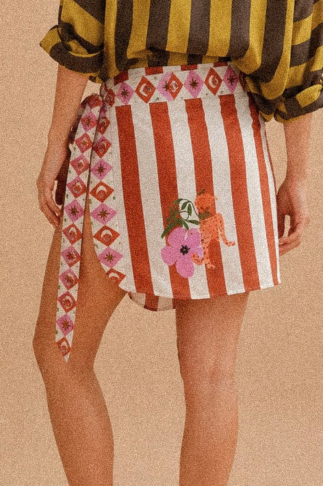 Gonna “Safari Stripes” – gonna corta a portafoglio con fantasia