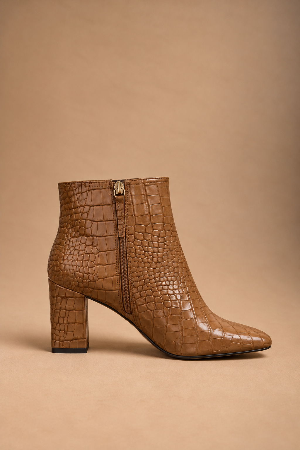 Stivaletto camel stampa cocco