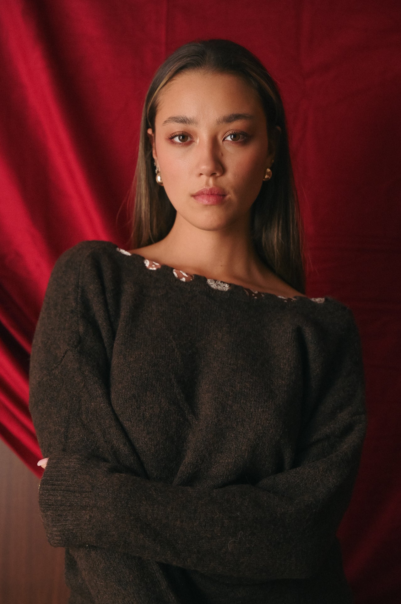 Maglione Donna Marrone Cioccolato Fiocco Schiena | Pullover Backless