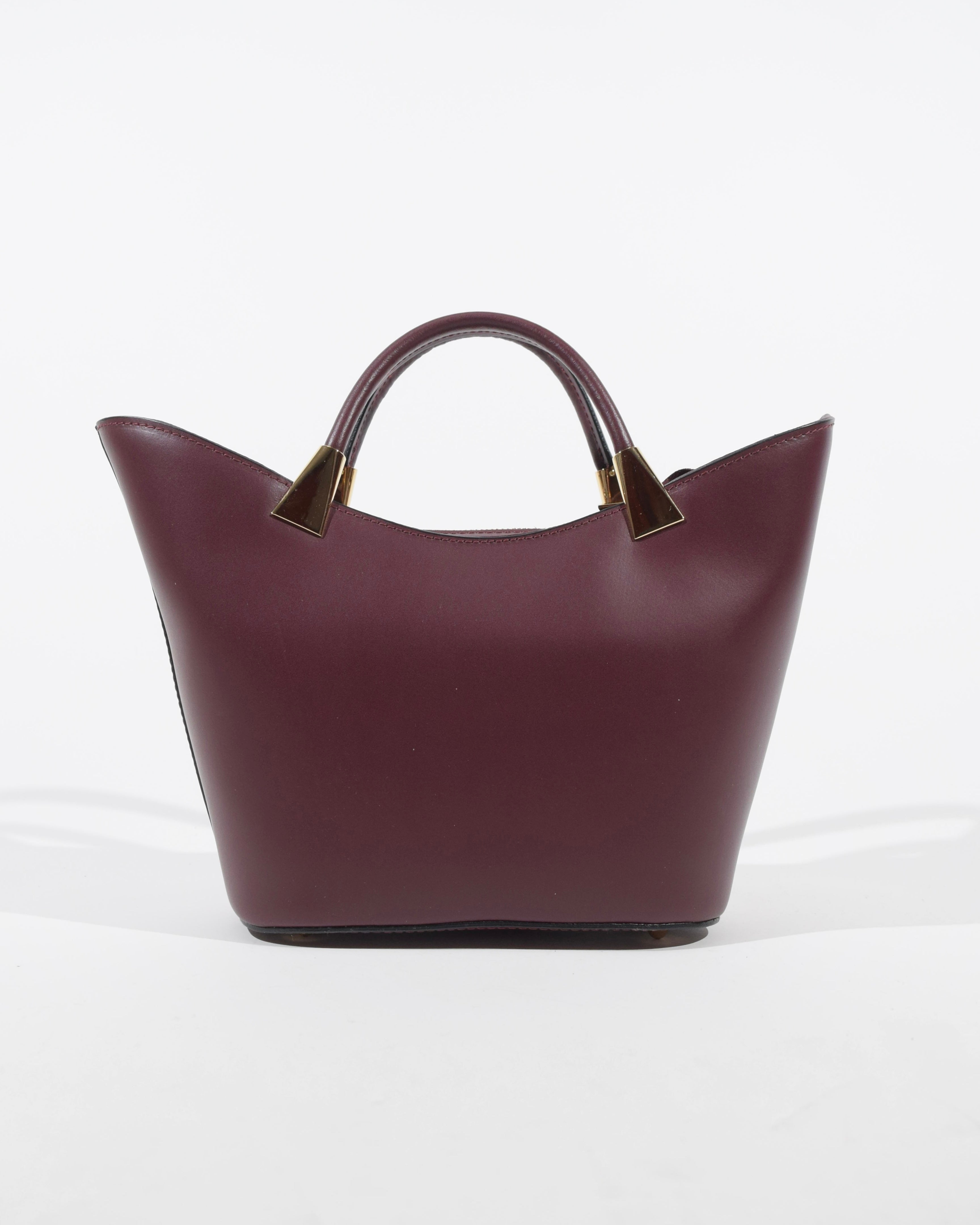 Borsa in pelle wine red