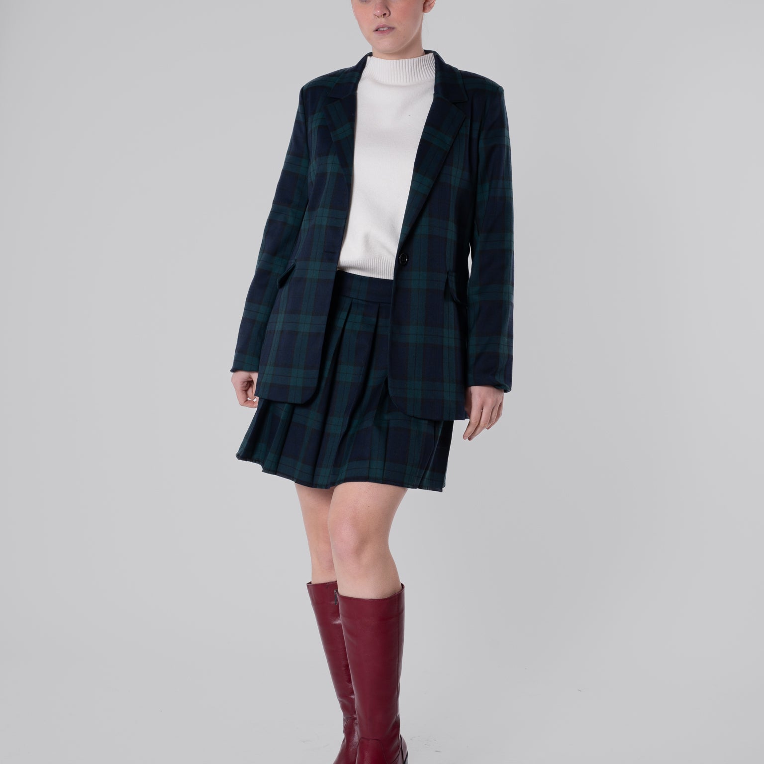 Blazer fantasia tartan