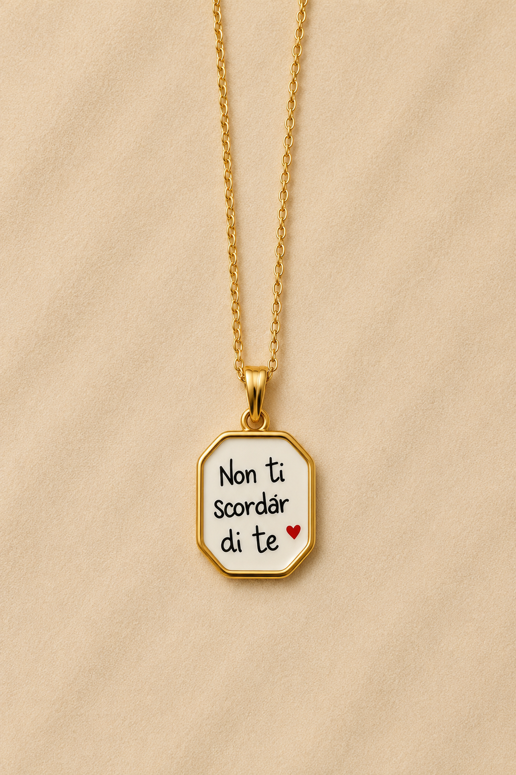 Collana Message in Acciaio Gold con Frasi