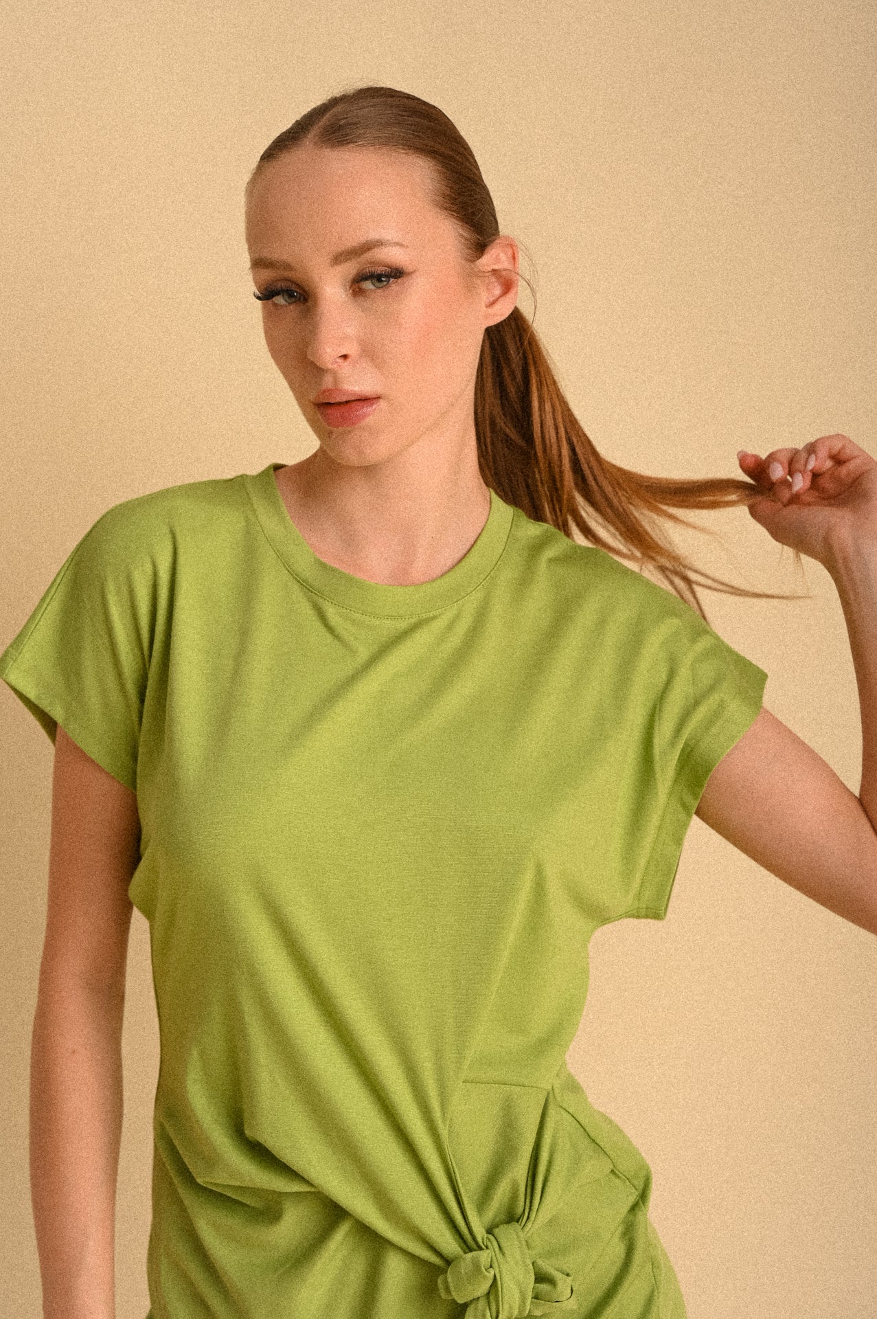 Abito Miami Lime con Fiocco Laterale