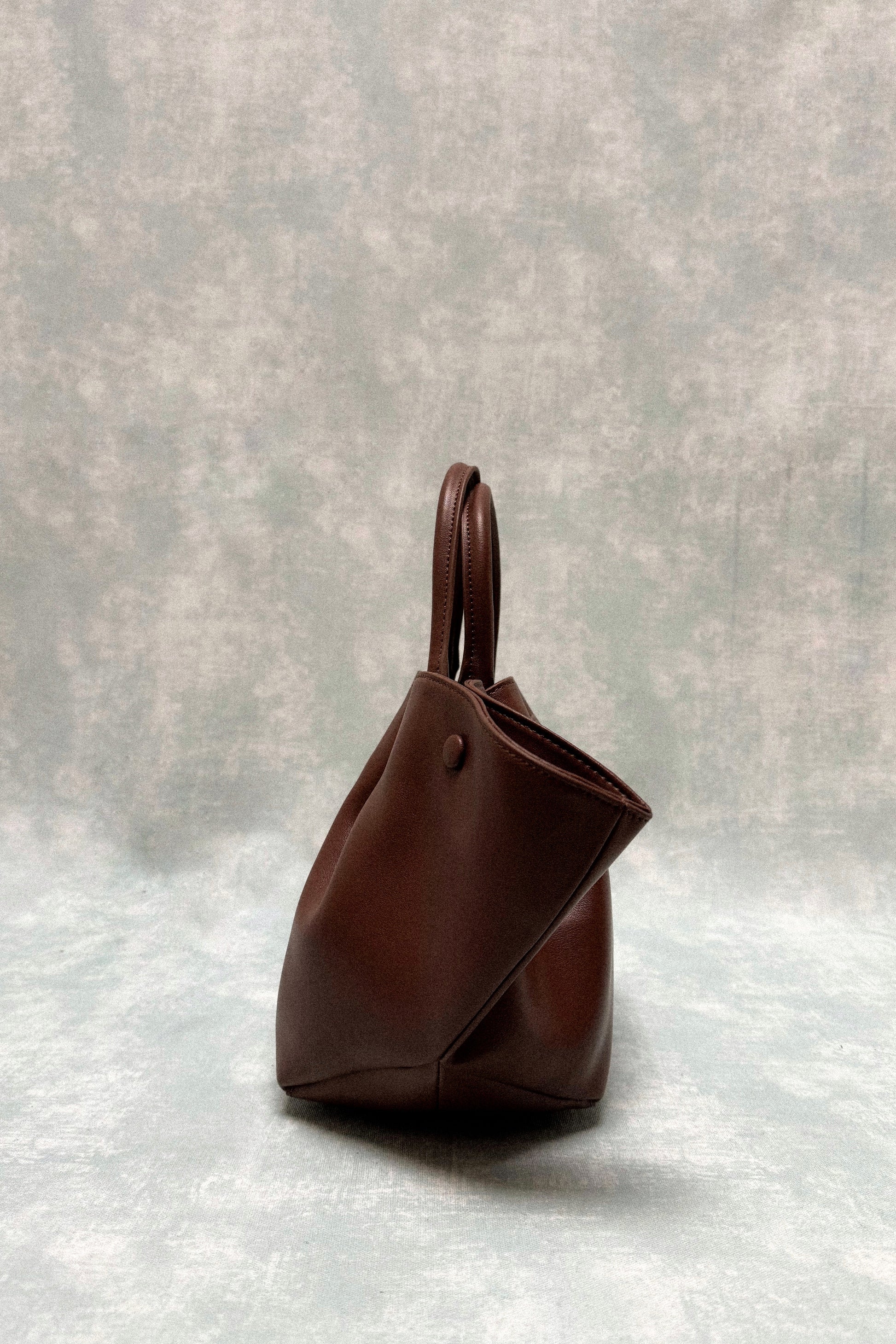 Borsa in pelle color cioccolato