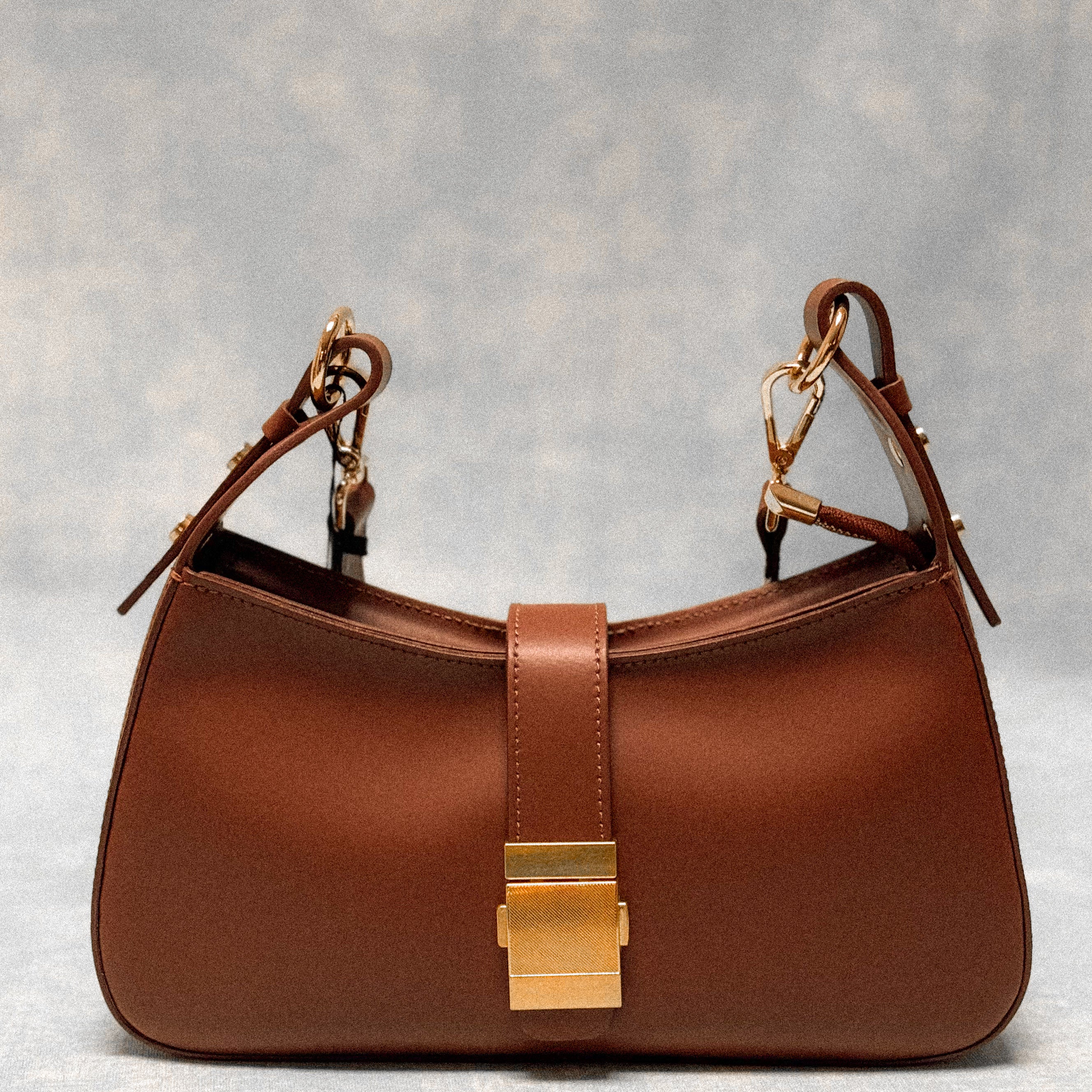 Borsa Pochette marrone in pelle