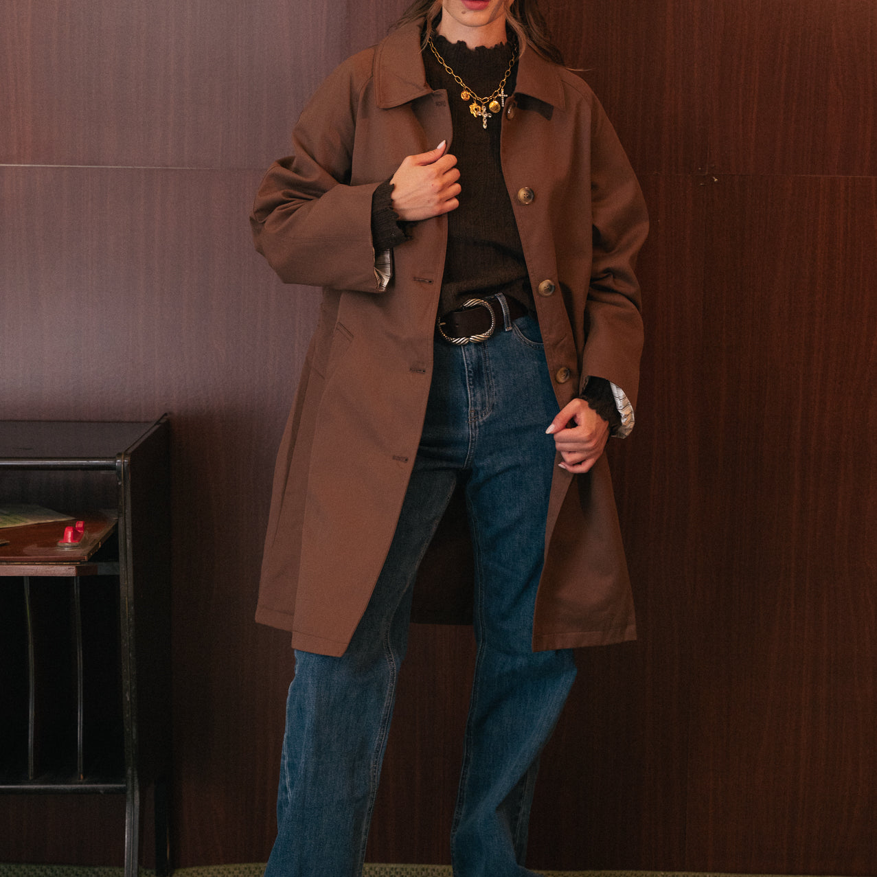 Trench donna color caffè 