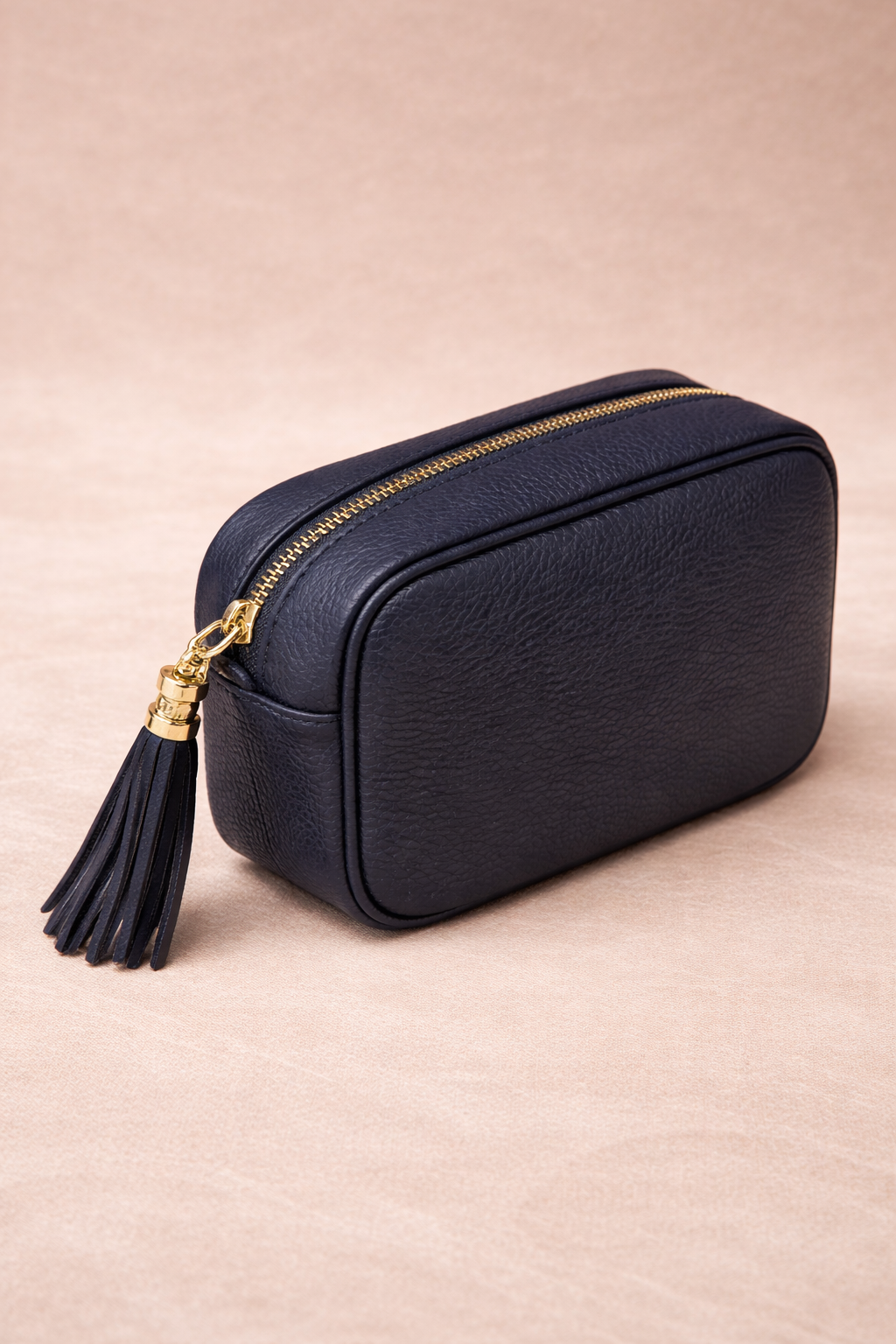 Pochette in Pelle blu Made in Italy | Borsa con Tracolla