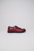 Mocassino stringato in pelle bordeaux 